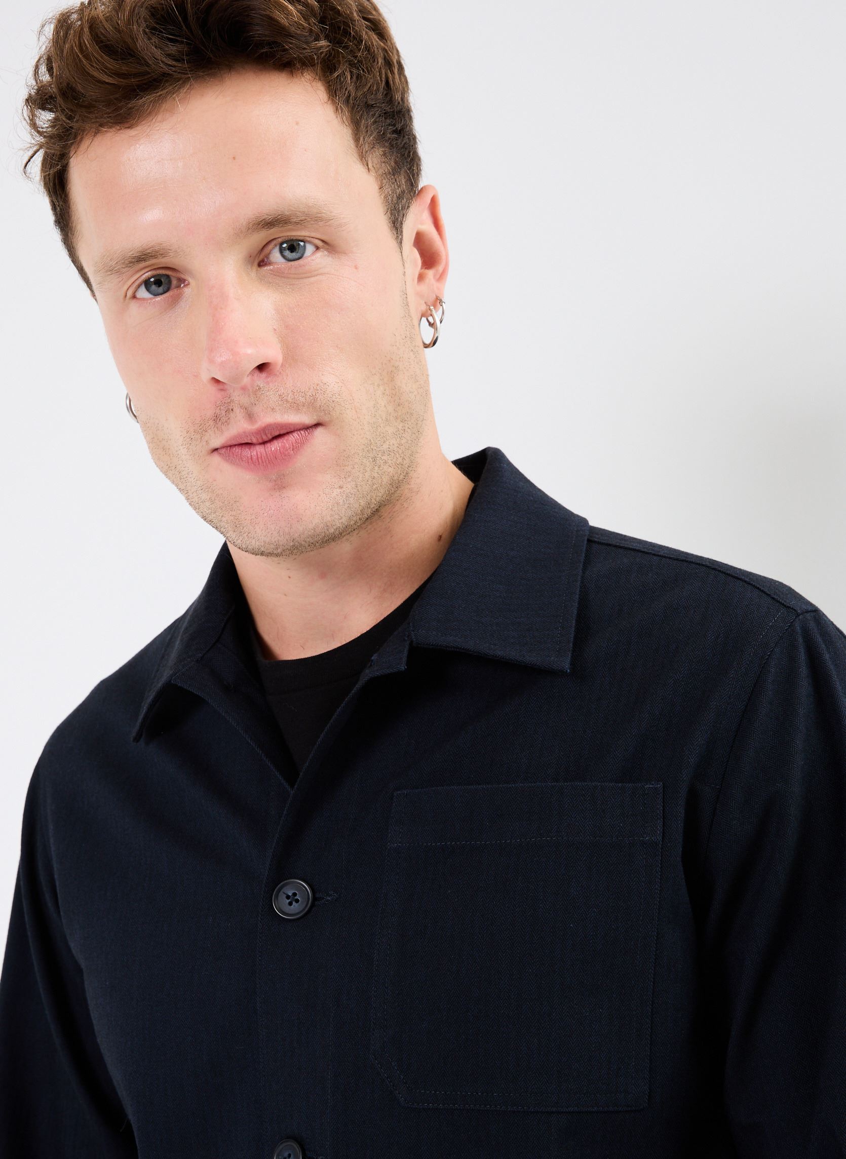 Vestes CFJamie 0154 herringbone shacket homme bleu Casual Friday Vestes CFJamie 0154 herringbone shacket homme bleu DARK NAVY