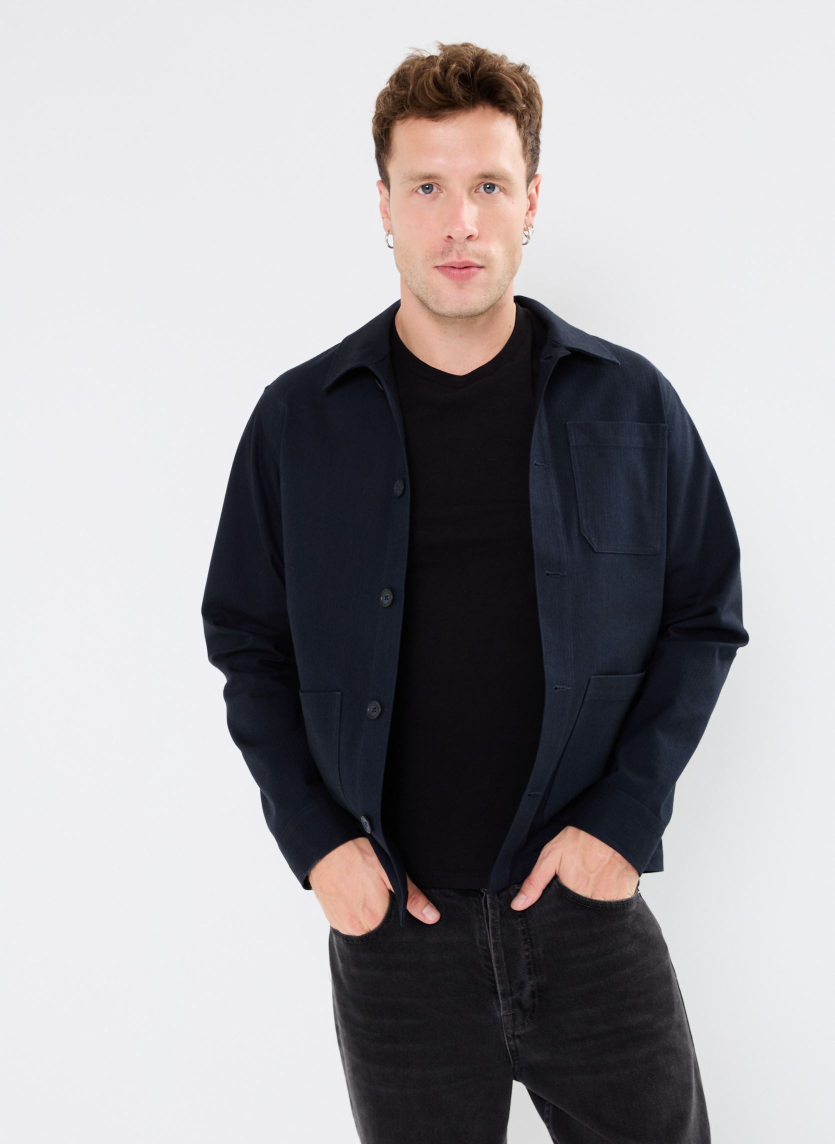 Vestes CFJamie 0154 herringbone shacket homme bleu Casual Friday Vestes CFJamie 0154 herringbone shacket homme bleu DARK NAVY