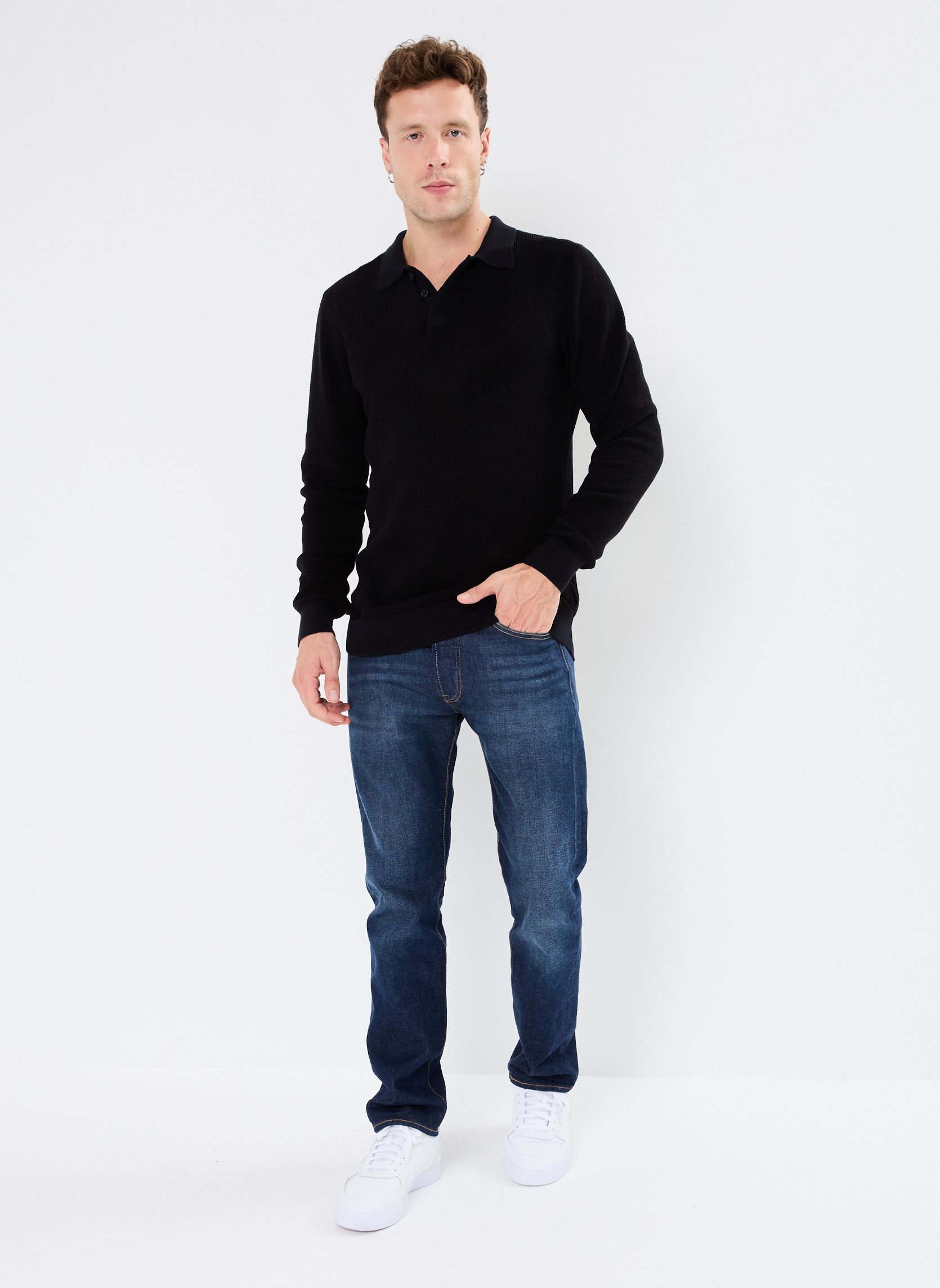 Jerseys CFKarl two tone polo knit hombre azul Casual Friday Jerseys CFKarl two tone polo knit hombre azul DARK NAVY
