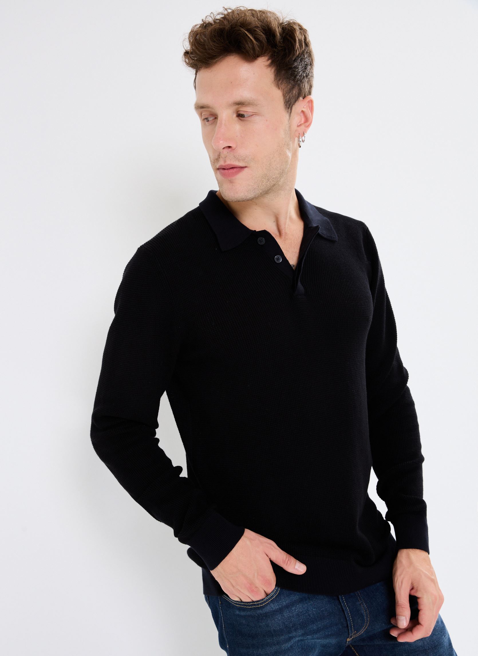 Jerseys CFKarl two tone polo knit hombre azul Casual Friday Jerseys CFKarl two tone polo knit hombre azul DARK NAVY