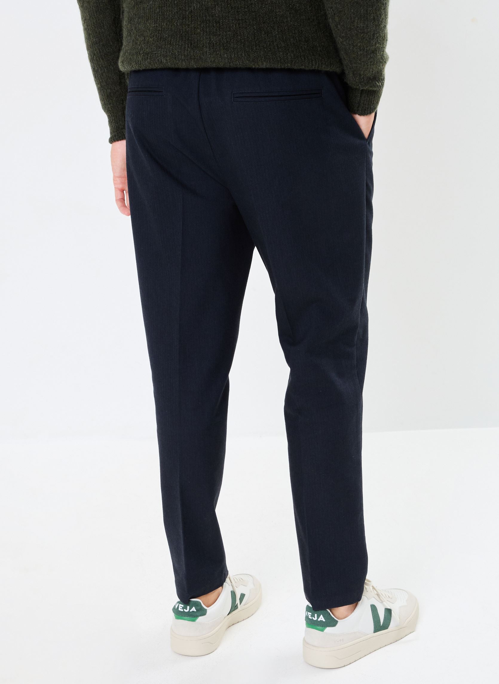 Pantalons de costume CFMarc 0154 herringbone pants homme bleu Casual Friday Pantalons de costume CFMarc 0154 herringbone pants homme bleu DARK NAVY