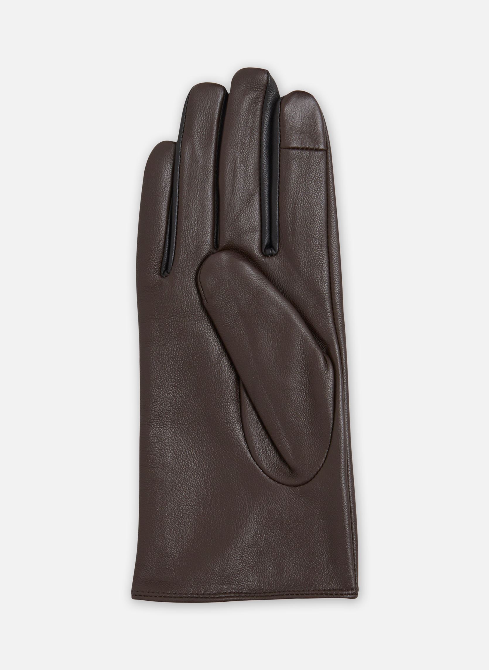 Gants IAFIPINA LEATHER GL femme marron Ichi Gants IAFIPINA LEATHER GL femme marron JAVA