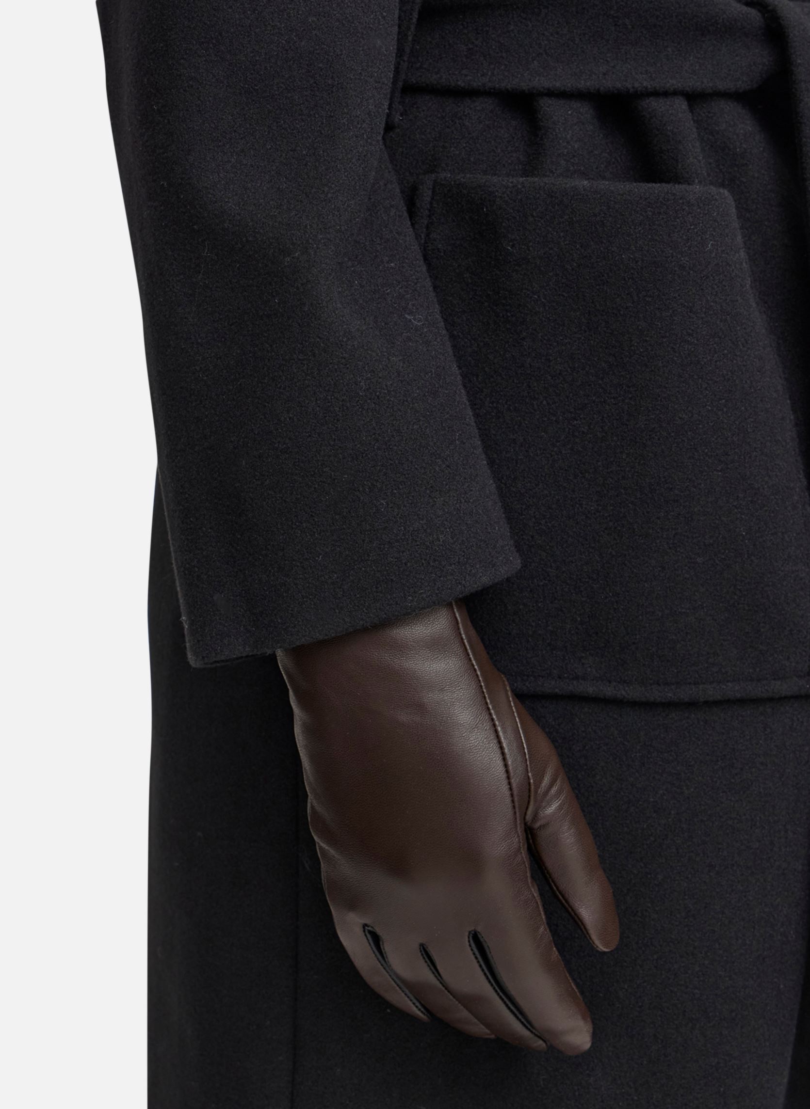 Gants IAFIPINA LEATHER GL femme marron Ichi Gants IAFIPINA LEATHER GL femme marron JAVA