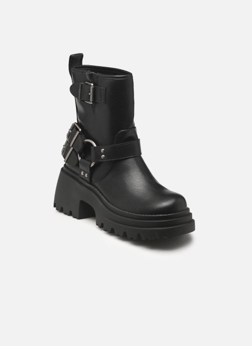 Buffalo Bottines à lacets BFL BRAVR BIKER LO femme noir
