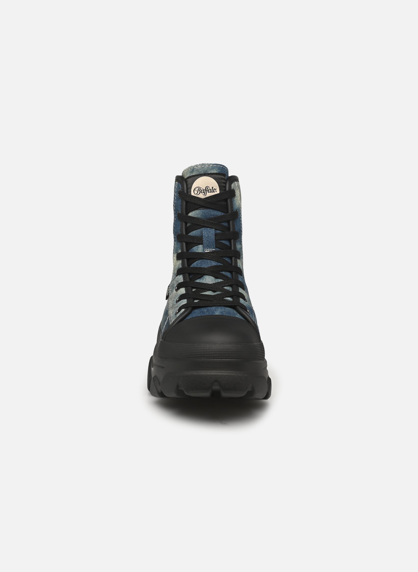 Baskets toile CADE LACE UP HI femme bleu Buffalo Baskets toile CADE LACE UP HI femme bleu Blue