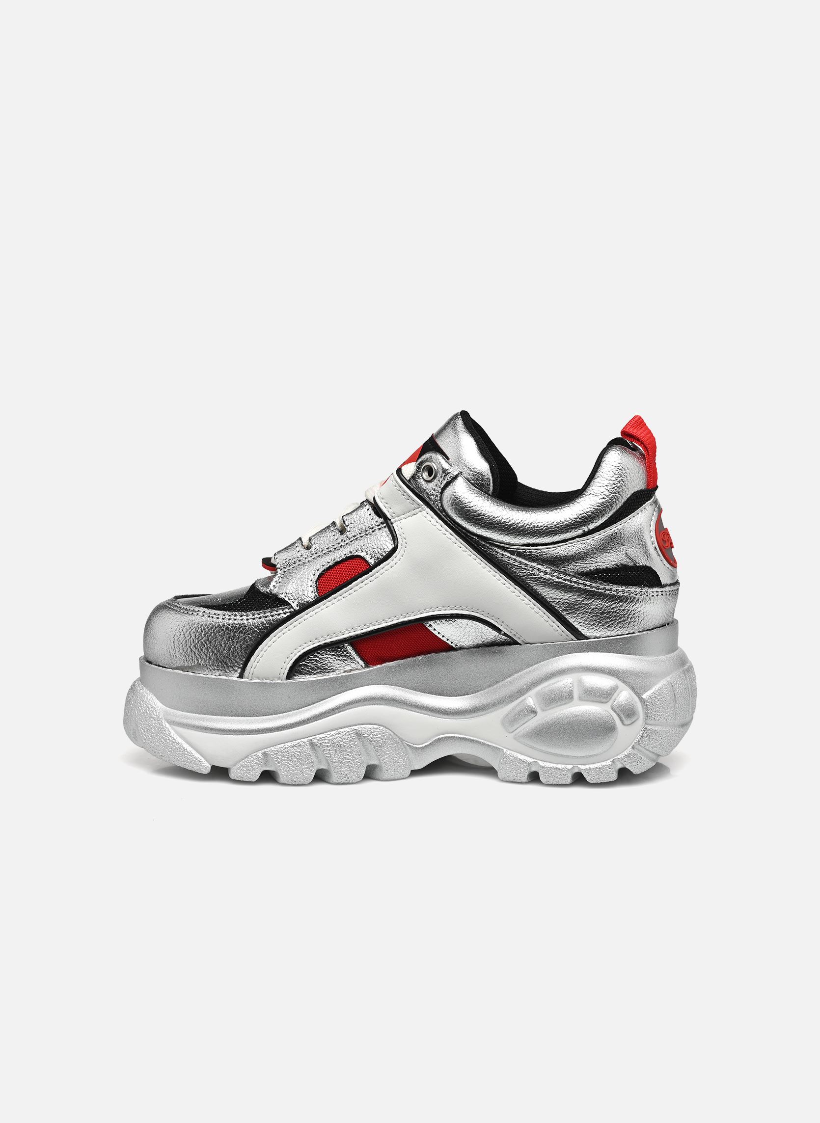 Knöchelhohe Sneaker 1339-14 REV damen silber Buffalo Knöchelhohe Sneaker 1339-14 REV damen silber SILVER/WHITE/RED