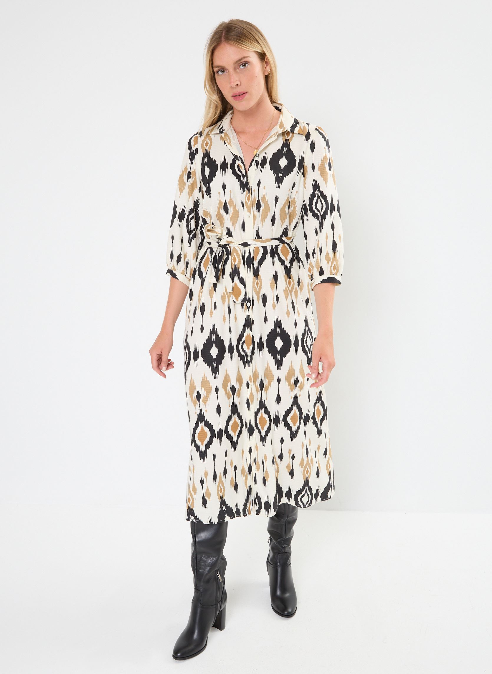 Vêtements Vero Moda VMMILLE 34 SHIRT 78 DRESS WVN BTQ GA pour Accessoires