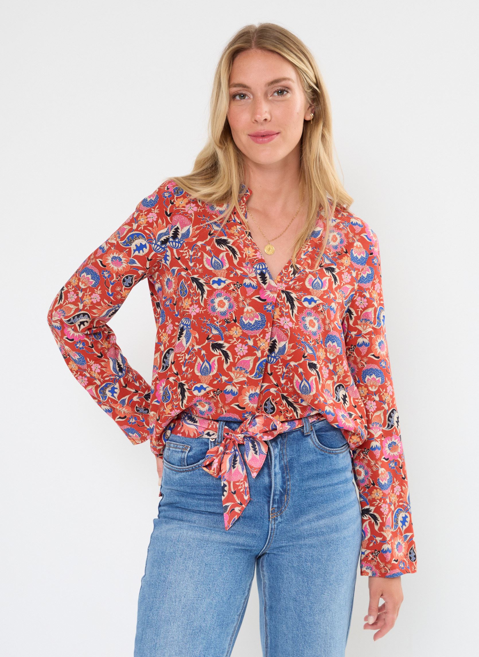 Vêtements Vero Moda VMNANA / V NECK TOP WVN LCS GA pour Accessoires