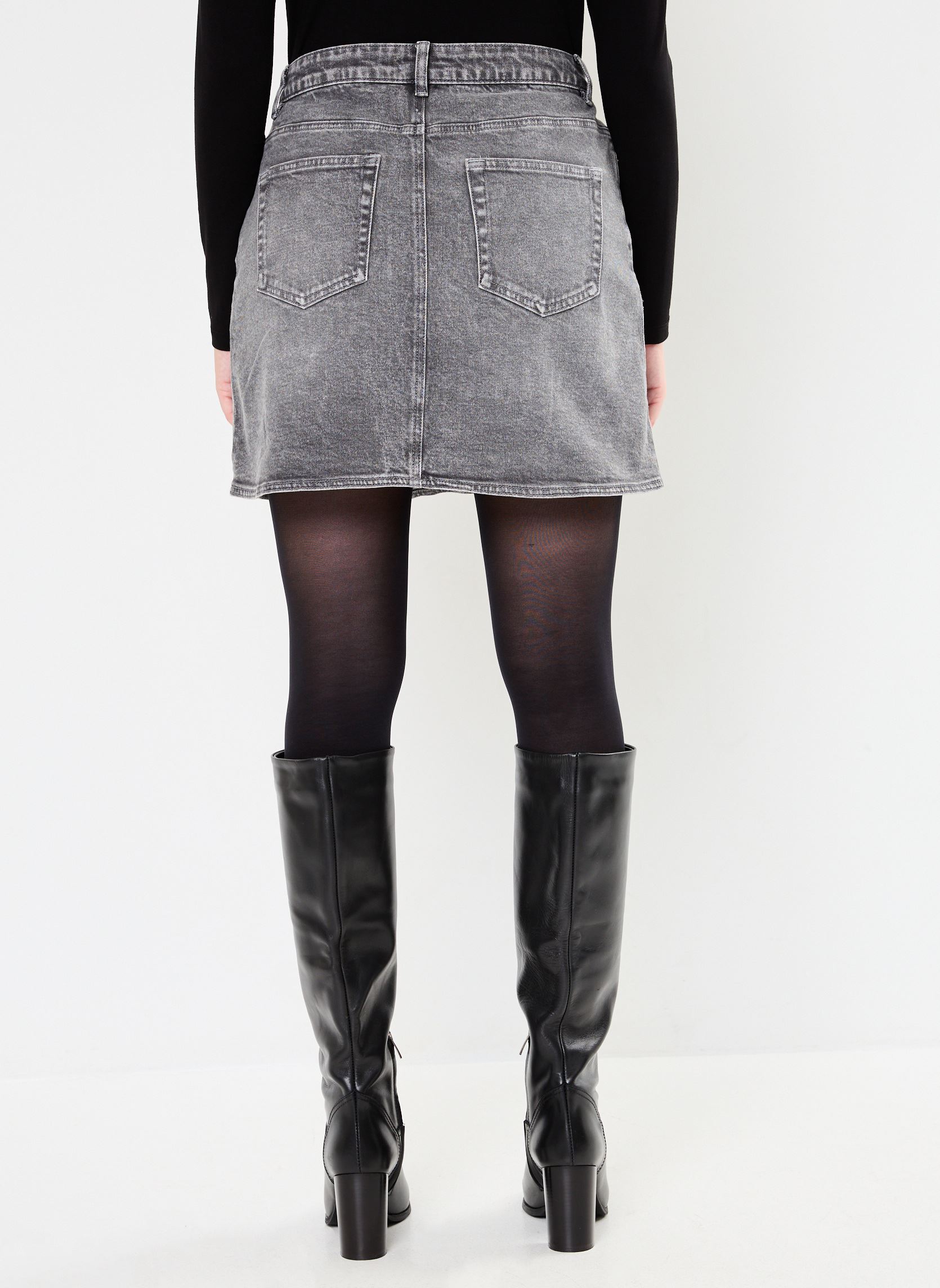 Korte rokken VMBETTY MR SHORT WRAP DENIM SKIRT GU214 dames grijs Vero Moda Korte rokken VMBETTY MR SHORT WRAP DENIM SKIRT GU214 dames grijs MEDIUM GREY DENIM