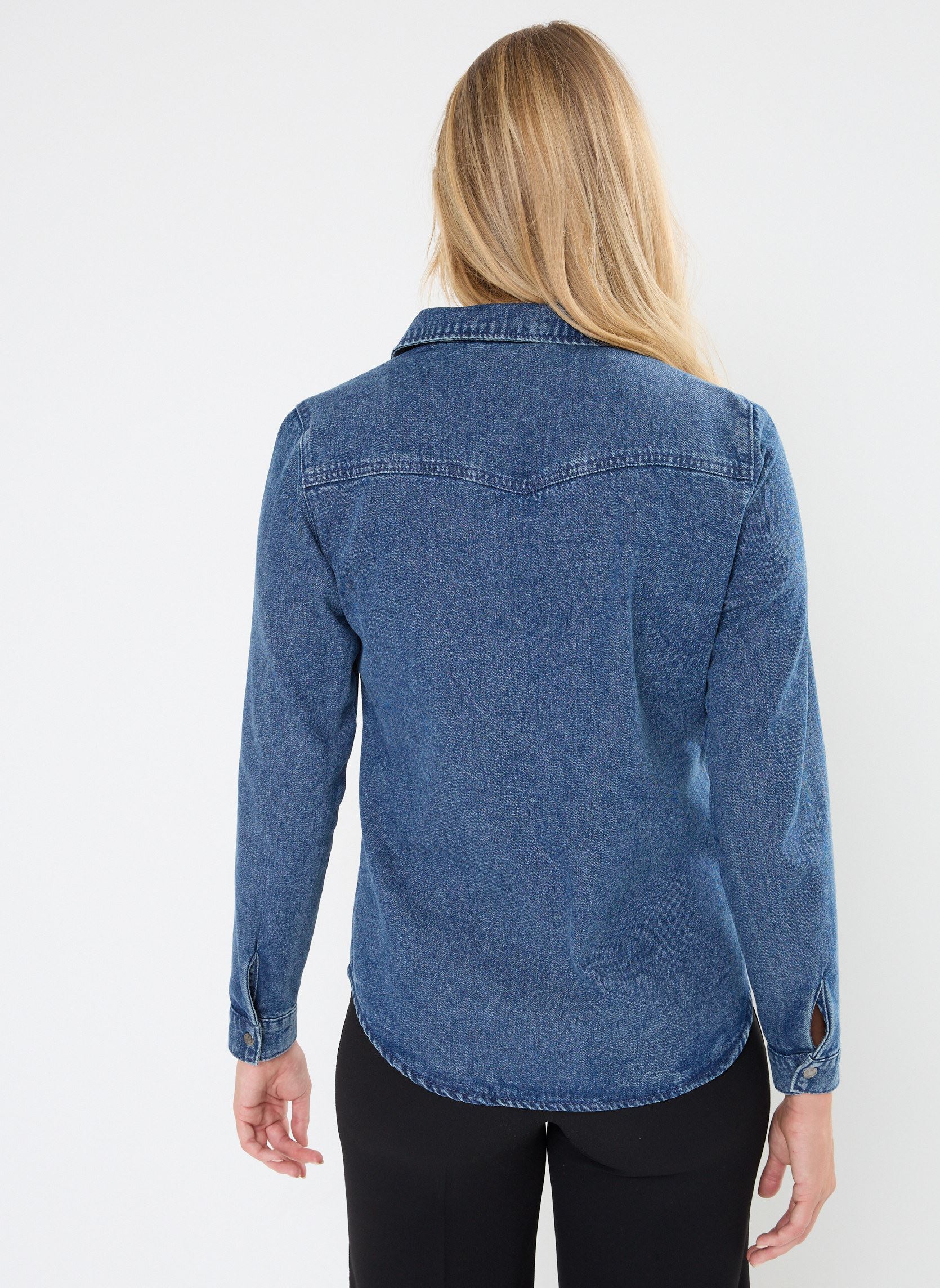 Chemises manches longues VMJENNIE LS DENIM SHIRT MIX NOOS femme bleu Vero Moda Chemises manches longues VMJENNIE LS DENIM SHIRT MIX NOOS femme bleu MEDIUM BLUE DENIM