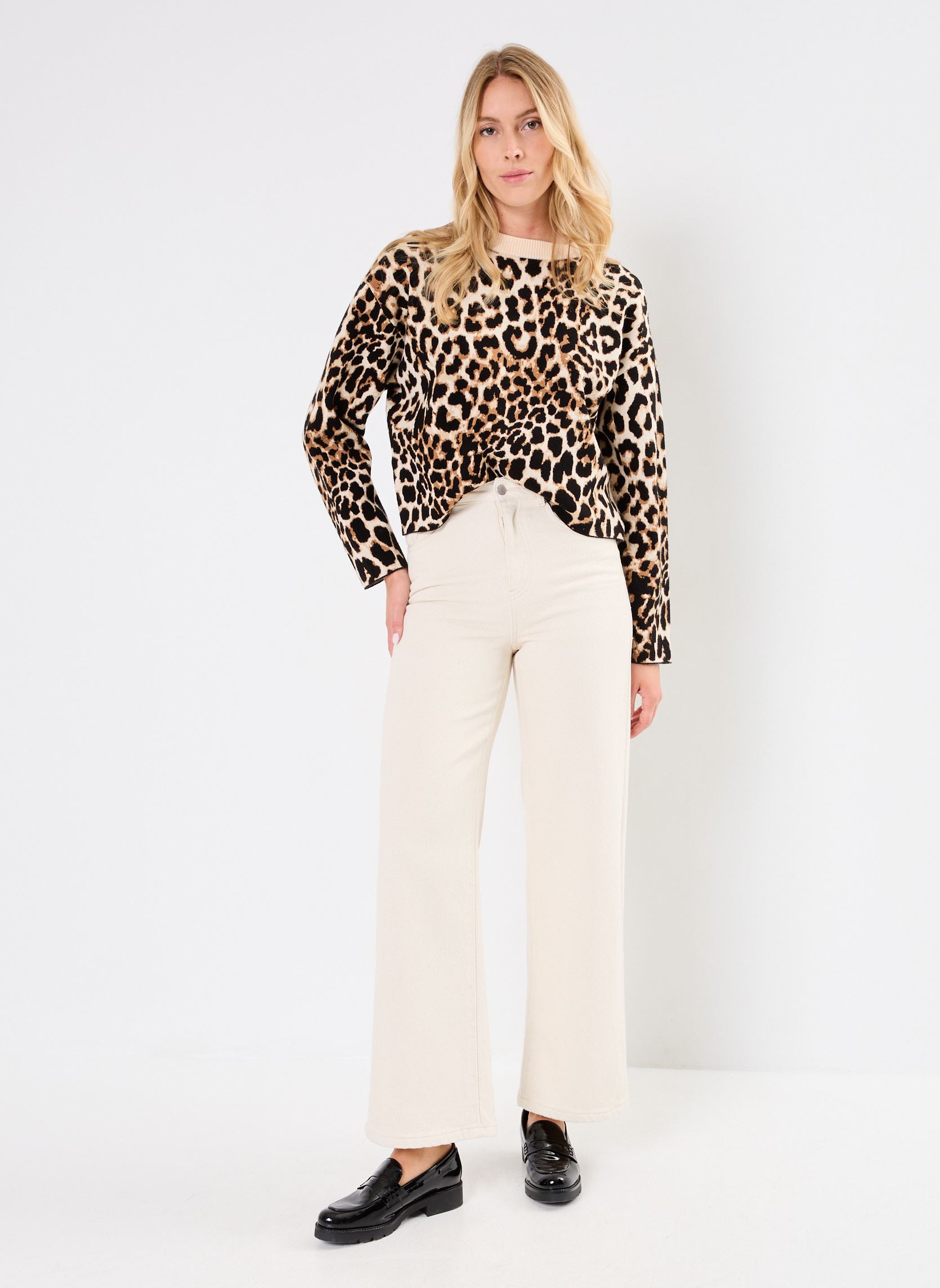 Jeans larghi VMKATHY HR WIDE ECRU JEANS GU424 donna bianco Vero Moda Jeans larghi VMKATHY HR WIDE ECRU JEANS GU424 donna bianco Ecru