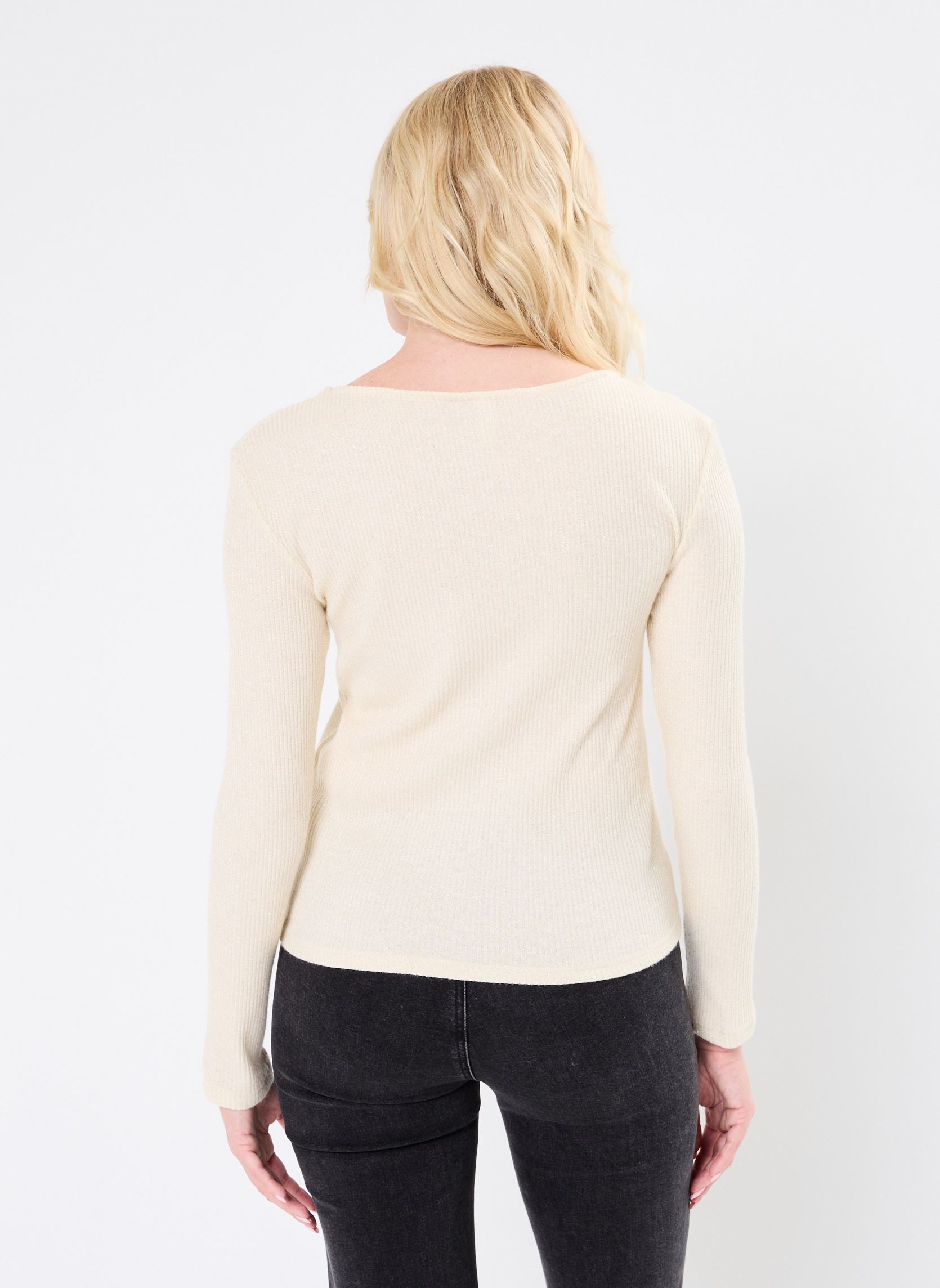 Tee-shirts manches longues VMONAJA L/S TOP JRS BTQ femme beige Vero Moda Tee-shirts manches longues VMONAJA L/S TOP JRS BTQ femme beige Pristine