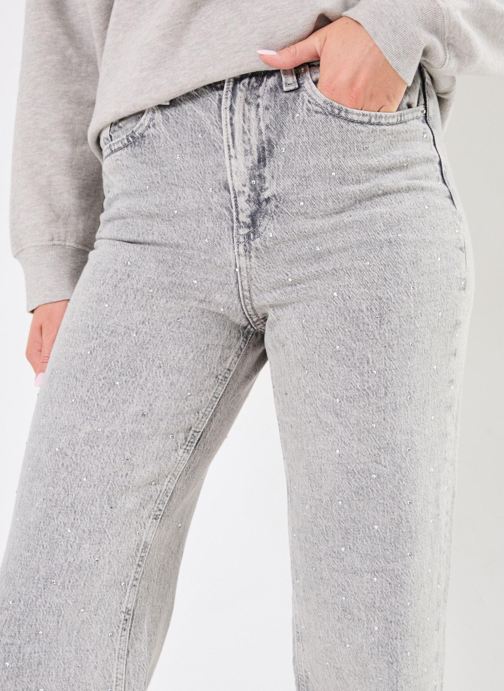 Wijde jeans / Flared Jeans VMTESSA HR WIDE JEANS RHINES RA207 GA dames grijs Vero Moda Wijde jeans / Flared Jeans VMTESSA HR WIDE JEANS RHINES RA207 GA dames grijs Medium Grey Denim