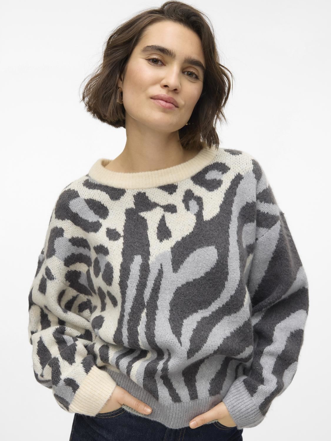 Vêtements Vero Moda VMKAI LS O NECK PULLOVER GA BOO pour Accessoires