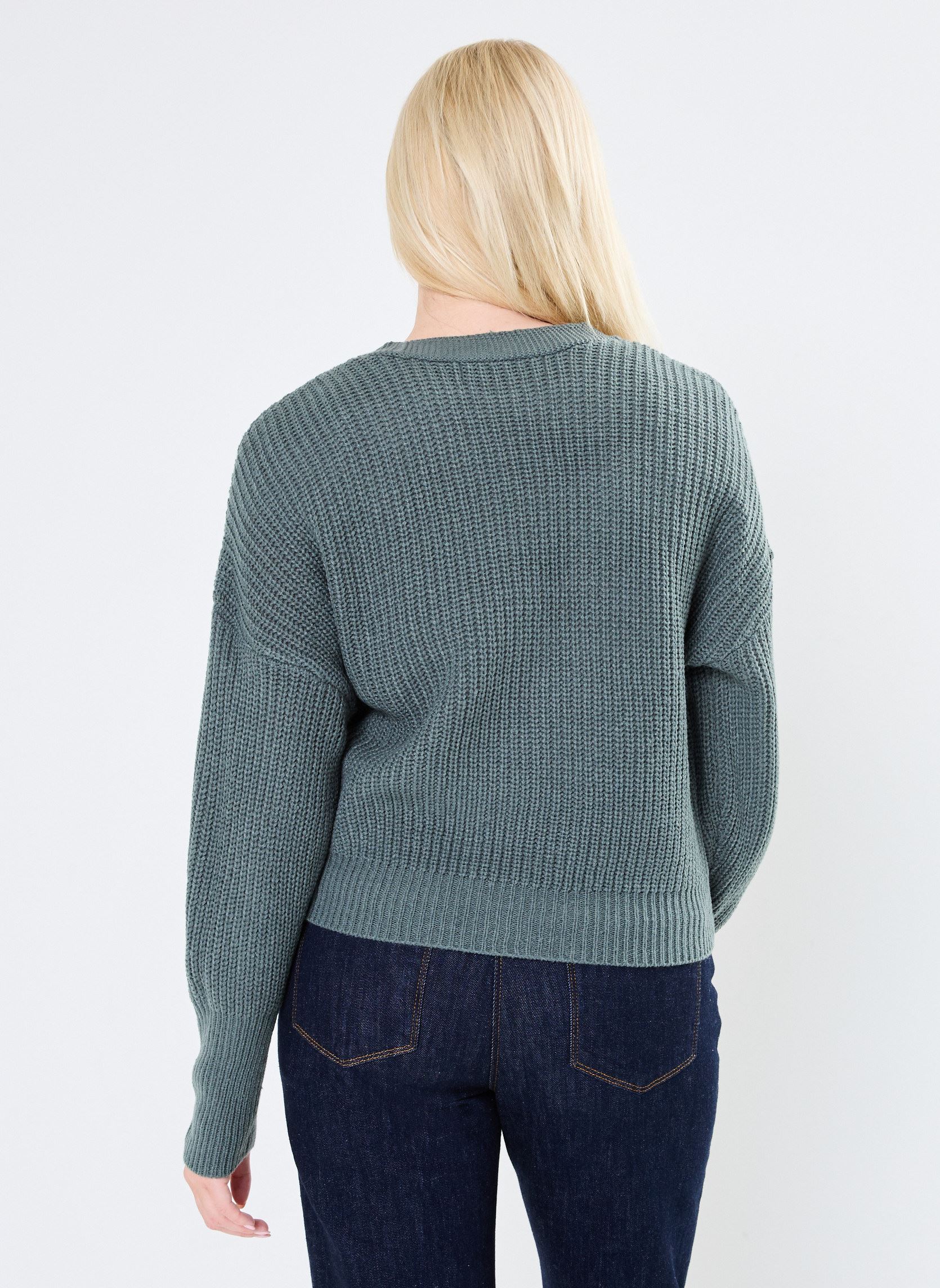 Gilet VMLEA LS V-NECK CUFF CARDIGAN NOOS donna verde Vero Moda Gilet VMLEA LS V-NECK CUFF CARDIGAN NOOS donna verde Balsam Green
