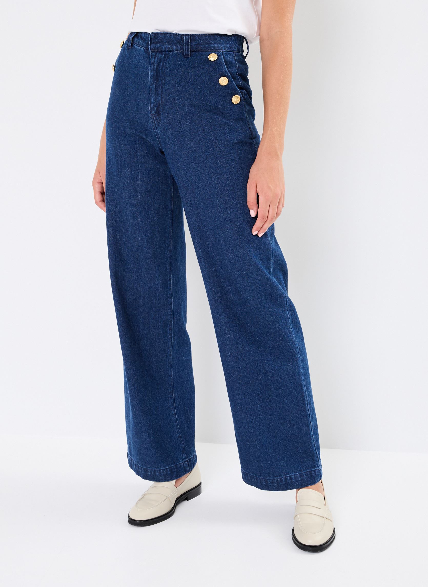Vêtements Vero Moda VMMARGOT HR WIDE BUT COLOR JEANS LCS pour Accessoires