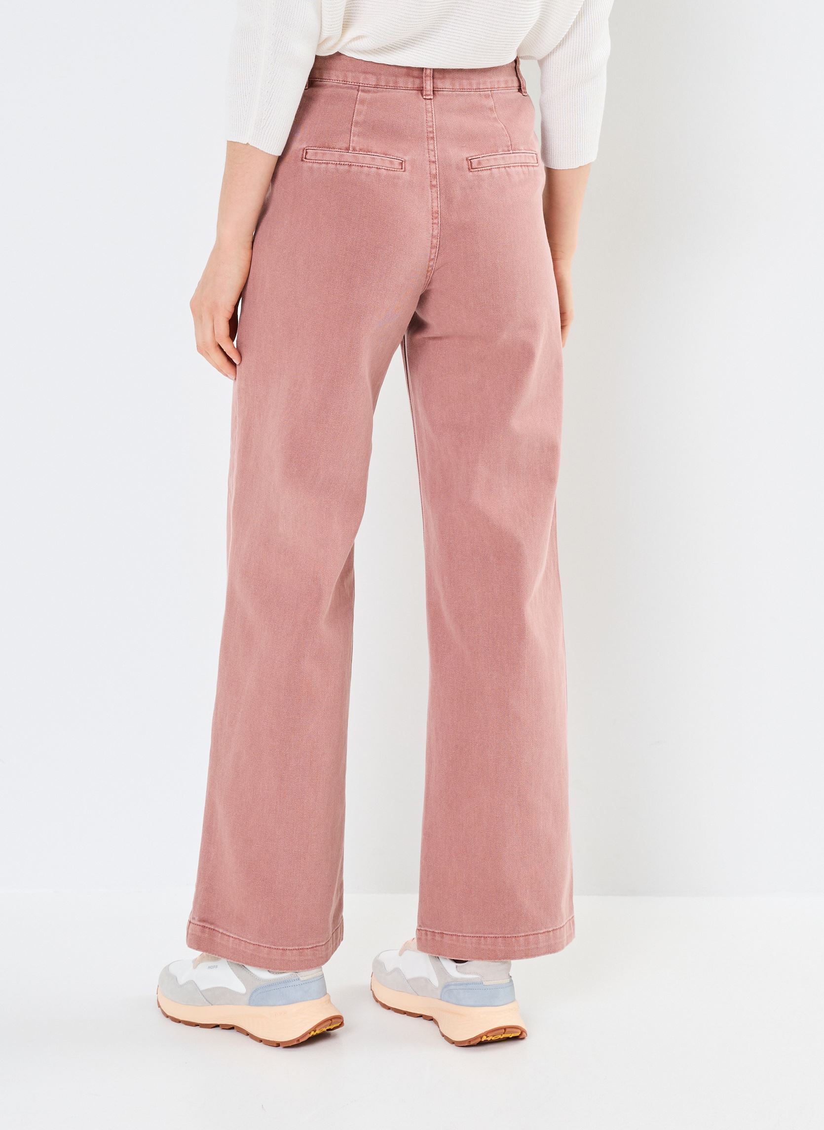 Wijde jeans / Flared Jeans VMMARGOT HR WIDE BUT COLOR JEANS LCS dames rood Vero Moda Wijde jeans / Flared Jeans VMMARGOT HR WIDE BUT COLOR JEANS LCS dames rood Light Mahogany