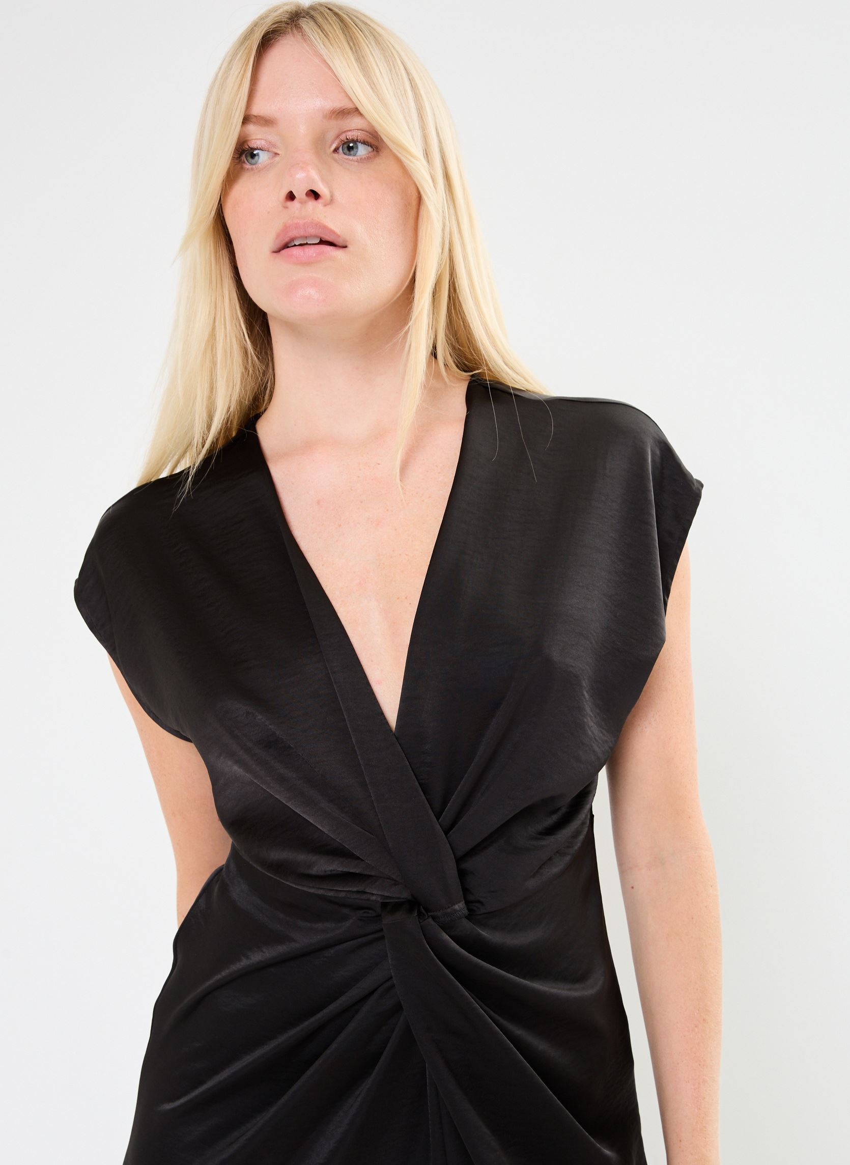 Robes longues VMOLIVE S/S 7/8 KNOT DRESS WVN BTQ GA femme noir Vero Moda Robes longues VMOLIVE S/S 7/8 KNOT DRESS WVN BTQ GA femme noir Black