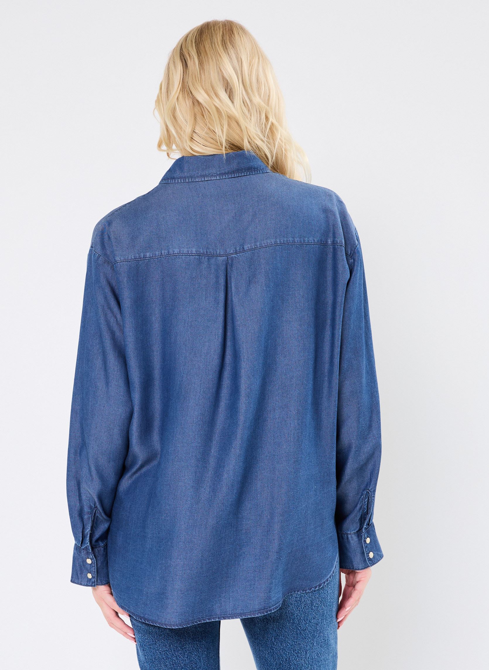 Camicie a maniche lunghe VMPAULINE LS LOOSE DENIM SHIRT YO349 LCS donna blu Vero Moda Camicie a maniche lunghe VMPAULINE LS LOOSE DENIM SHIRT YO349 LCS donna blu Medium Blue Denim