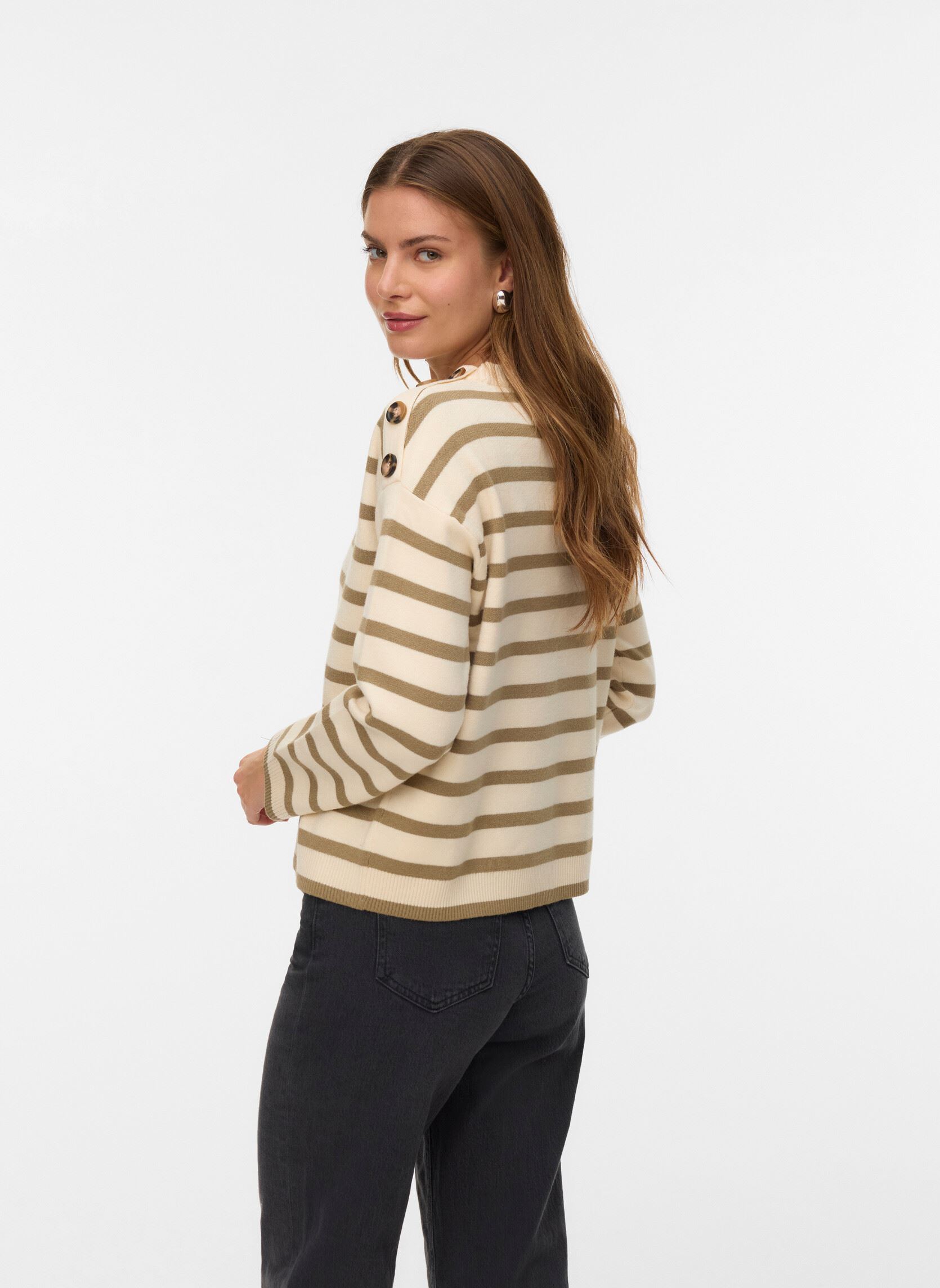 Pulls VMSABA LS O-NECK BUTTON PULLOVER GA NOOS femme blanc Vero Moda Pulls VMSABA LS O-NECK BUTTON PULLOVER GA NOOS femme blanc Birch Mermaid