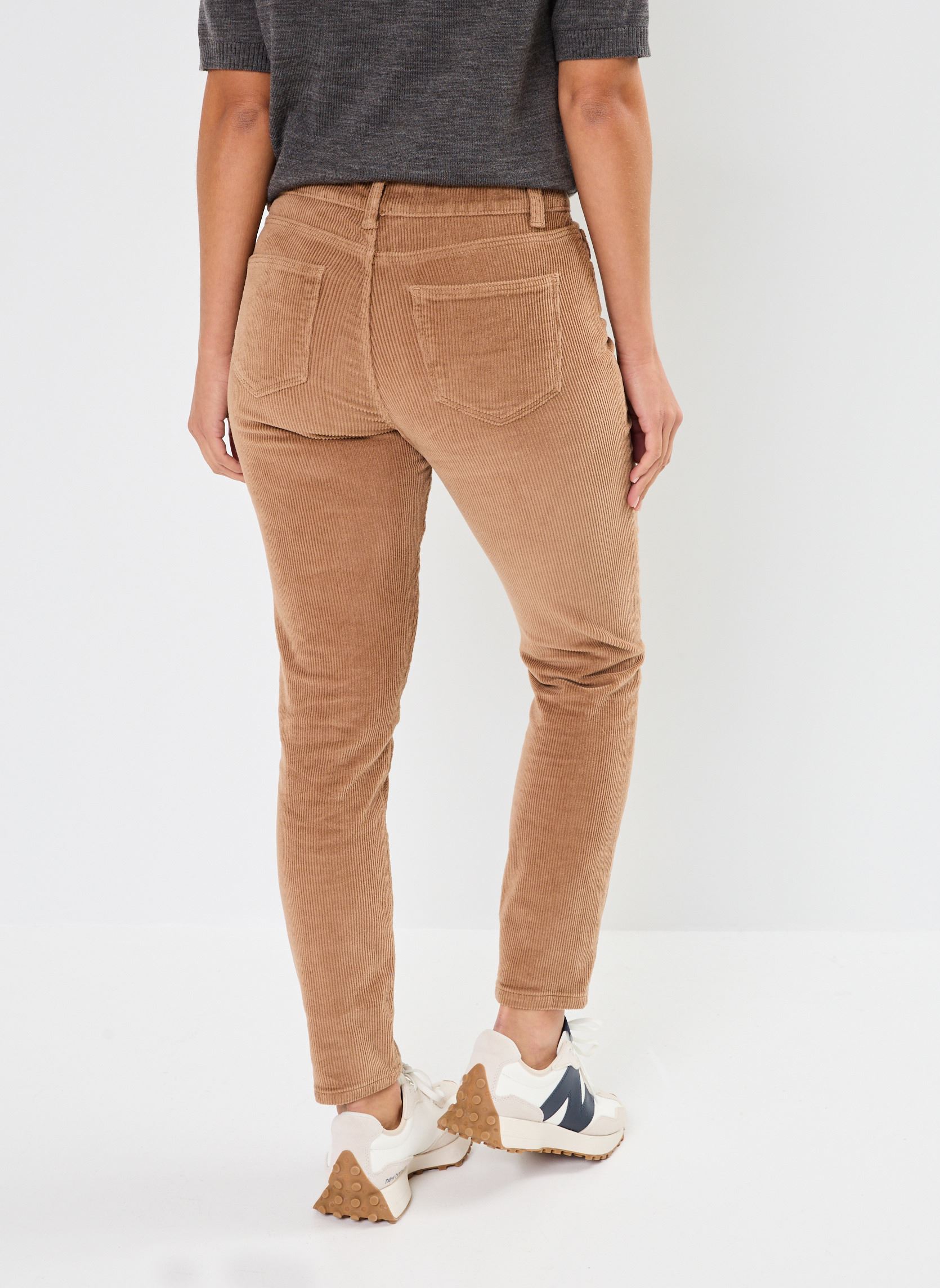 Pantaloni dritti VMBRENDA HR MOM ANK CORD PANTS LCS donna marrone Vero Moda Pantaloni dritti VMBRENDA HR MOM ANK CORD PANTS LCS donna marrone Tigers Eye