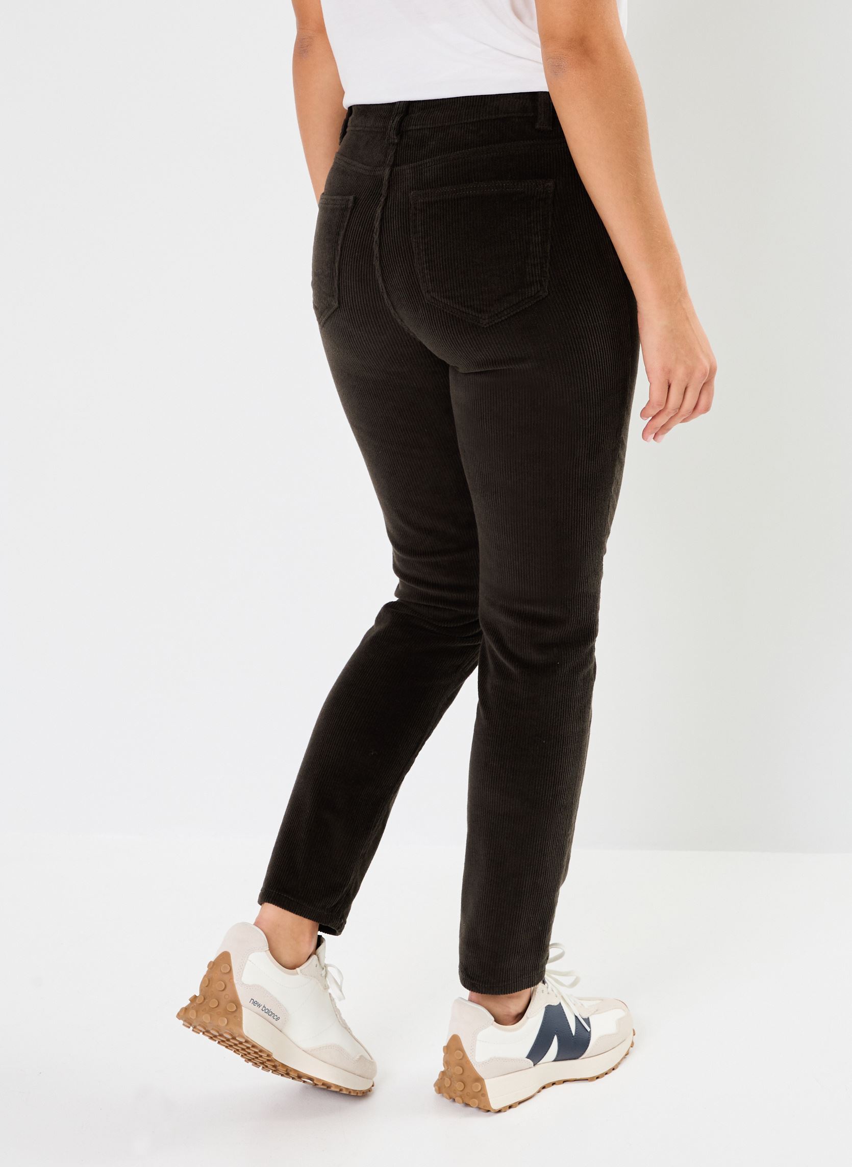 Rechte broeken VMBRENDA HR MOM ANK CORD PANTS LCS dames groen Vero Moda Rechte broeken VMBRENDA HR MOM ANK CORD PANTS LCS dames groen Peat