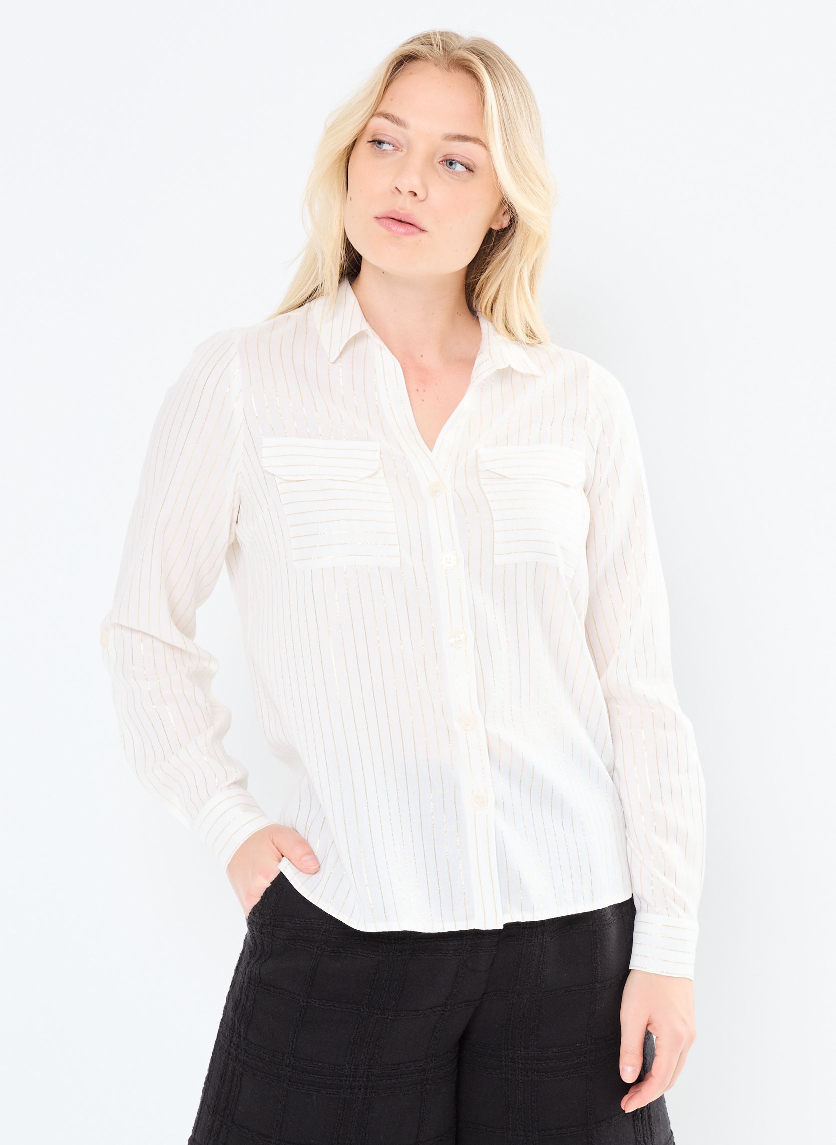 Vêtements Vero Moda VMBUMPY LS GLITTER SHIRT WVN GA NOOS pour Accessoires