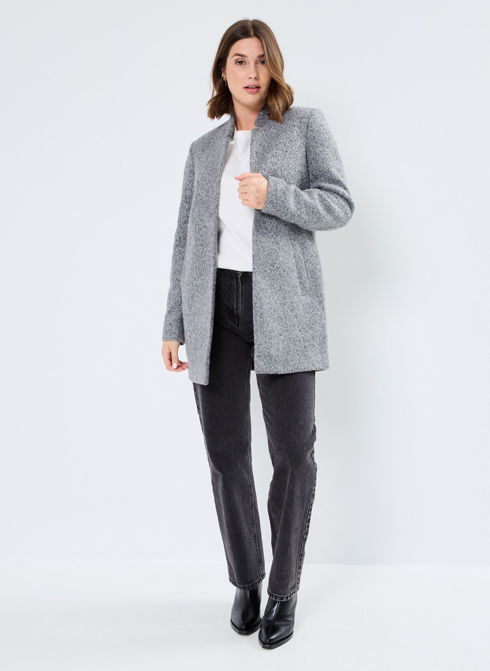 Jassen VMELITEKATRINE JACKET NOOS dames grijs Vero Moda Jassen VMELITEKATRINE JACKET NOOS dames grijs Medium Grey Melange