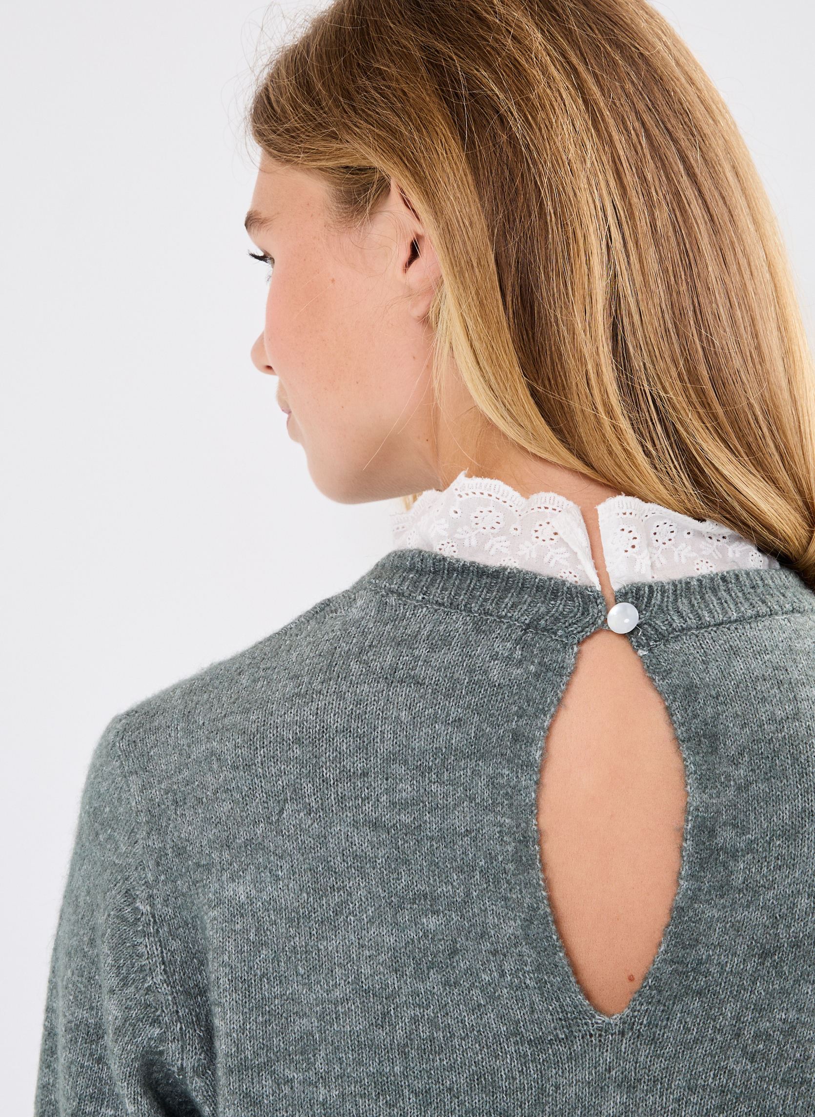 Pulls VMFIA LS O-NECK LACE PULLOVER GA femme beige Vero Moda Pulls VMFIA LS O-NECK LACE PULLOVER GA femme beige Birch