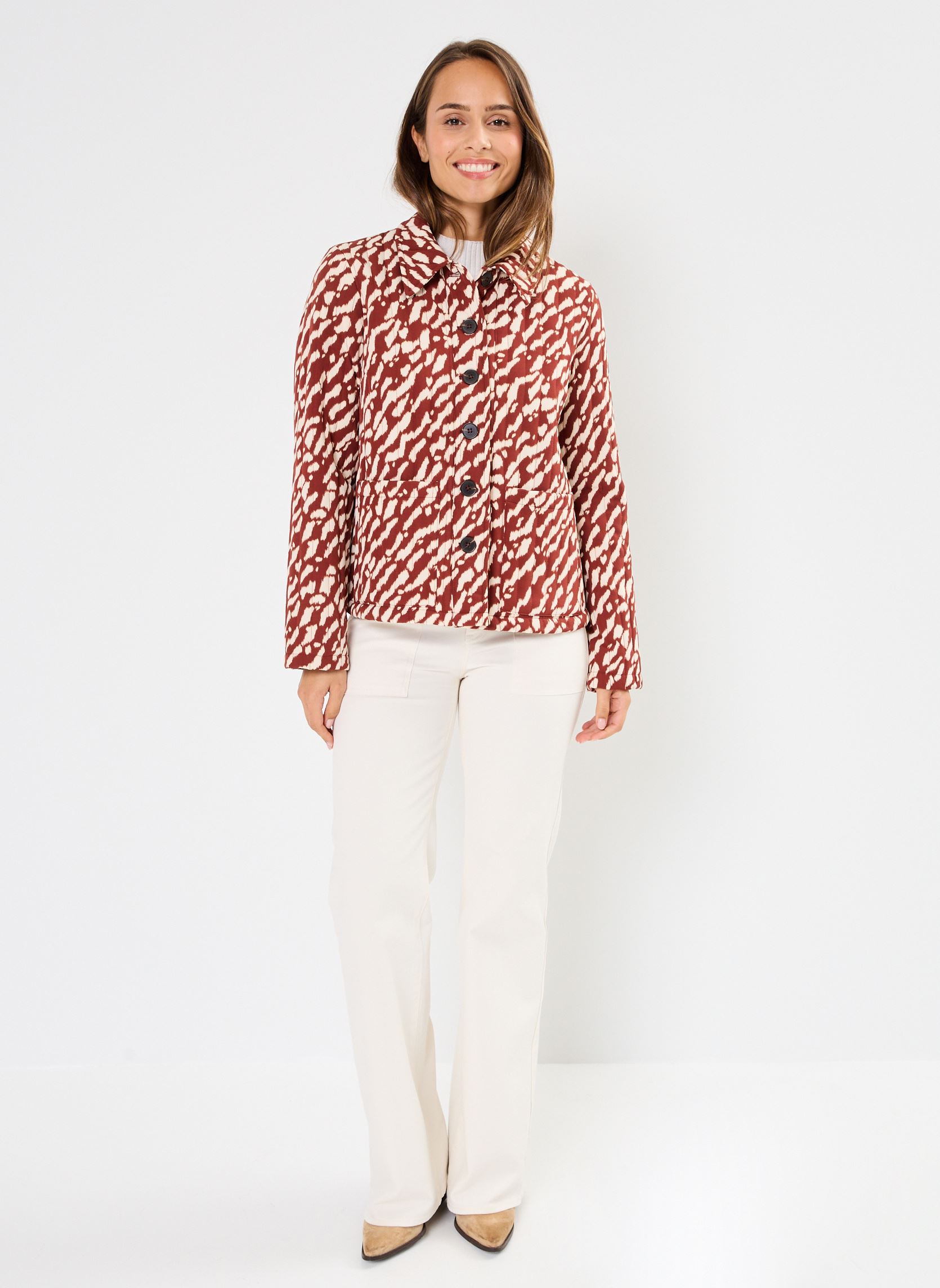 Jacken VMRIE RONIA L/S JACKET WVN BTQ damen braun Vero Moda Jacken VMRIE RONIA L/S JACKET WVN BTQ damen braun FIRED BRICK