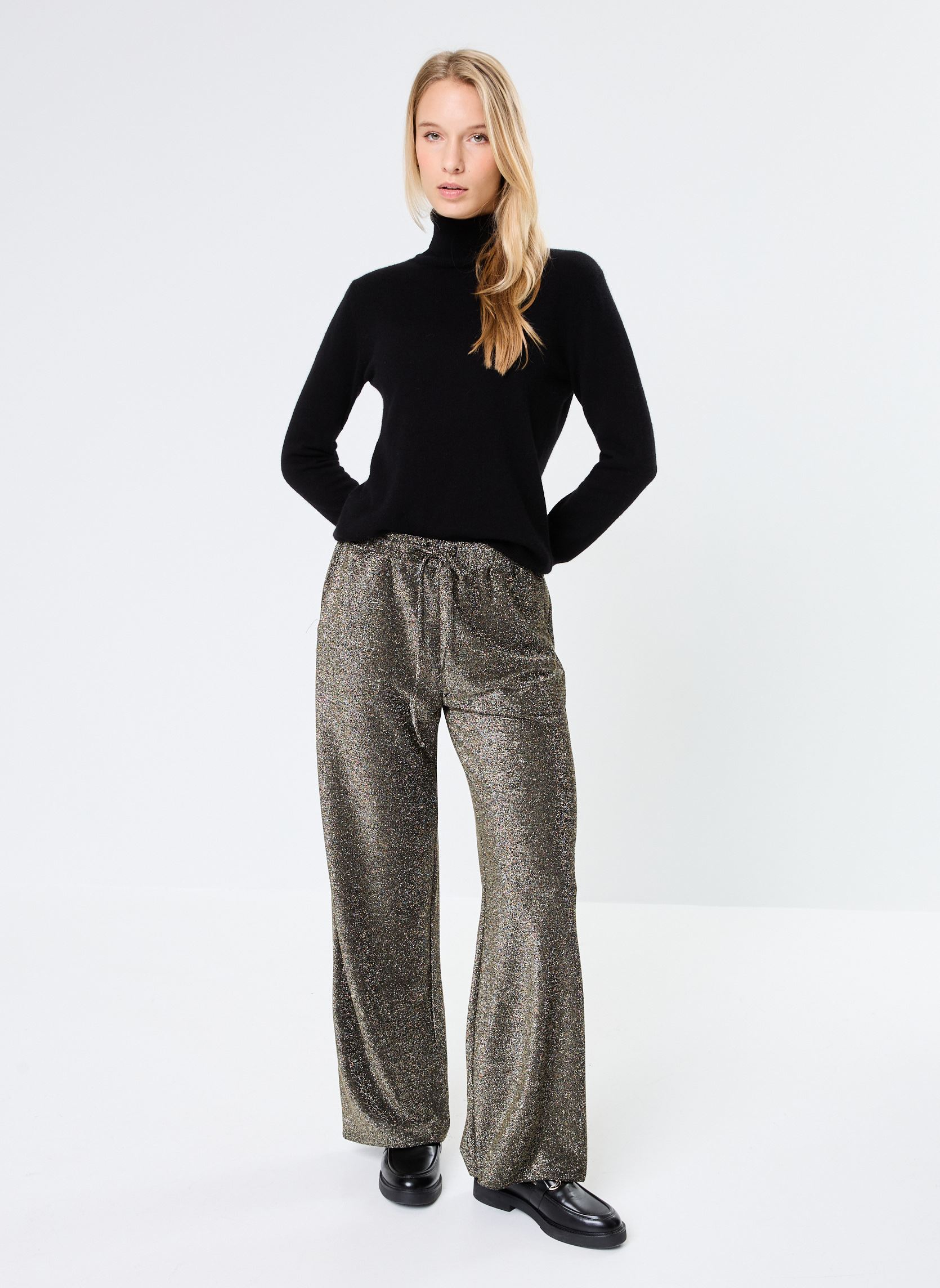 Weite Hosen VMROXANNE MW PANTS JRS BTQ GA damen schwarz Vero Moda Weite Hosen VMROXANNE MW PANTS JRS BTQ GA damen schwarz Black