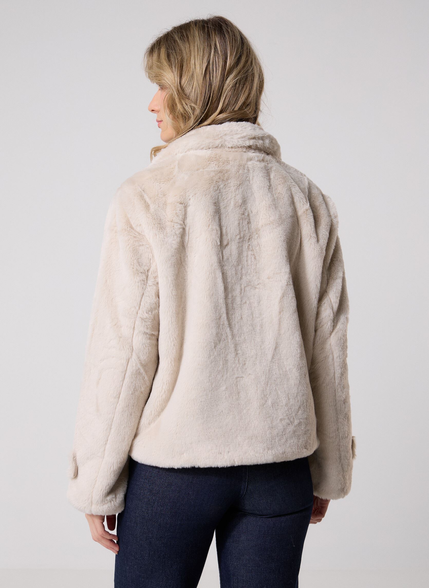 Giacche in pelliccia VMSONJAEVA SHORT FAUX FUR JACKET GA BOO donna beige Vero Moda Giacche in pelliccia VMSONJAEVA SHORT FAUX FUR JACKET GA BOO donna beige Oatmeal