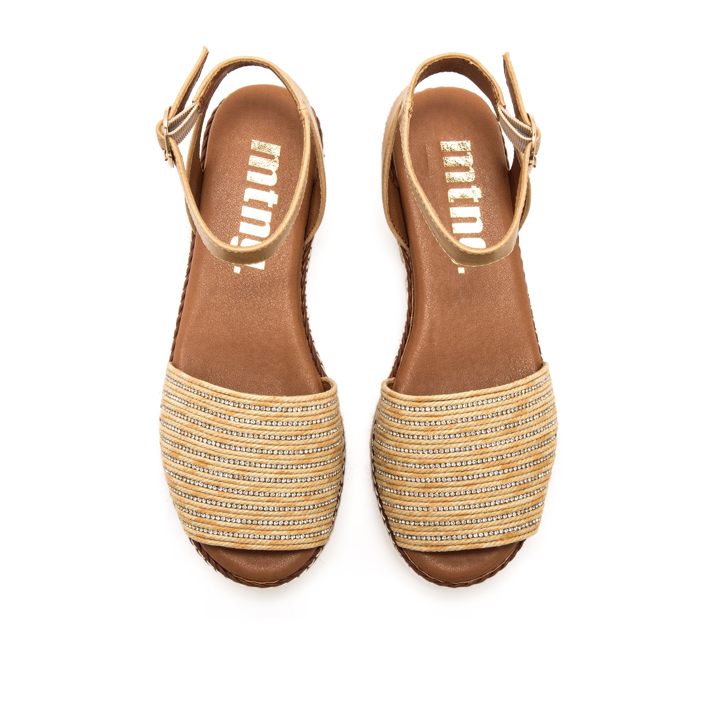 Sandales Sandales compensées Femme MTNG AMELIE marron femme beige MTNG Sandales Sandales compensées Femme MTNG AMELIE marron femme beige Crème