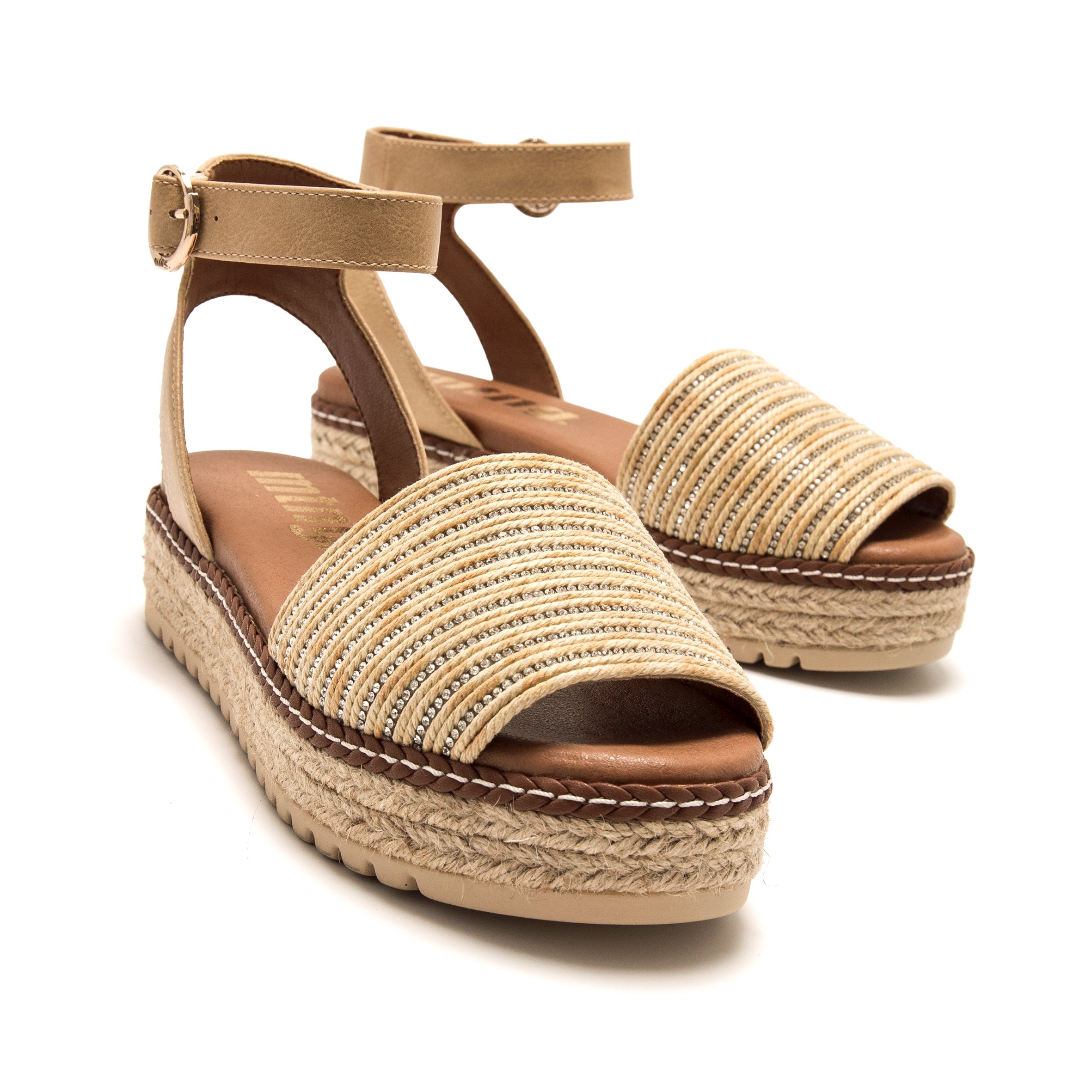 Sandales Sandales compensées Femme MTNG AMELIE marron femme beige MTNG Sandales Sandales compensées Femme MTNG AMELIE marron femme beige Crème