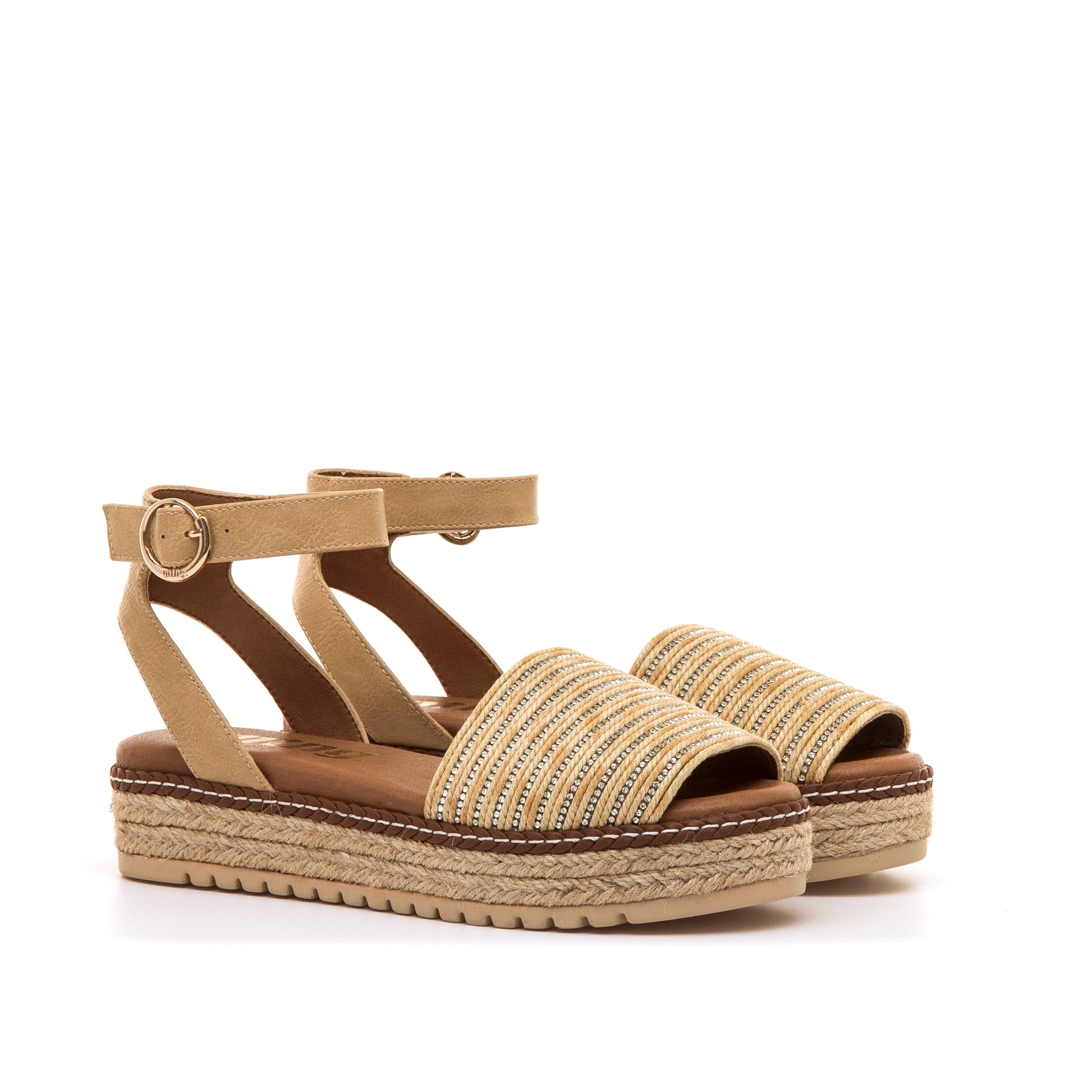 Sandales Sandales compensées Femme MTNG AMELIE marron femme beige MTNG Sandales Sandales compensées Femme MTNG AMELIE marron femme beige Crème