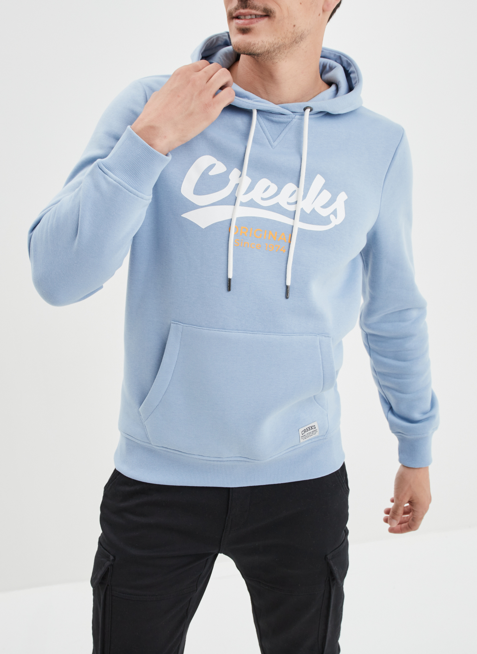Sweats à capuche CRE1SIMON_ORIGINBLANCJ homme bleu CREEKS Sweats à capuche CRE1SIMON_ORIGINBLANCJ homme bleu Bleu clair