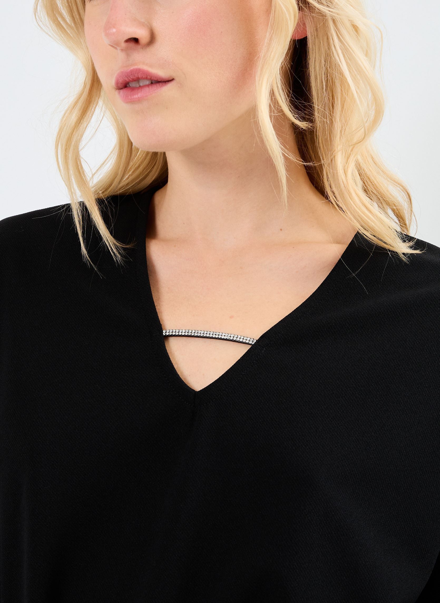 Abiti VMESME 3/4 V-NECK SHORT DRESS JRS GA donna nero Vero Moda Abiti VMESME 3/4 V-NECK SHORT DRESS JRS GA donna nero Black