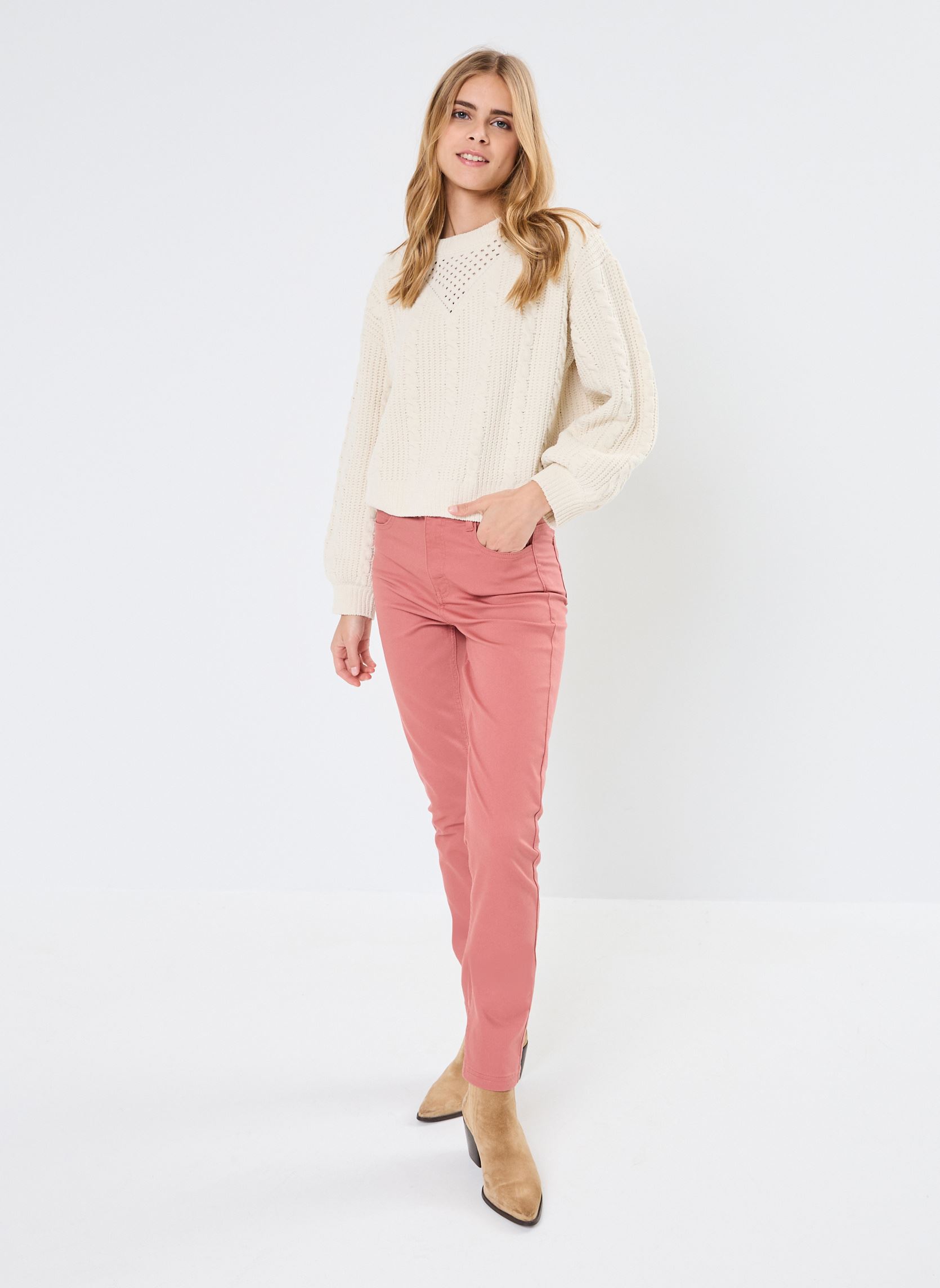 Pullover VMLUELLA LS O-NECK PULLOVER BOO damen beige Vero Moda Pullover VMLUELLA LS O-NECK PULLOVER BOO damen beige Birch