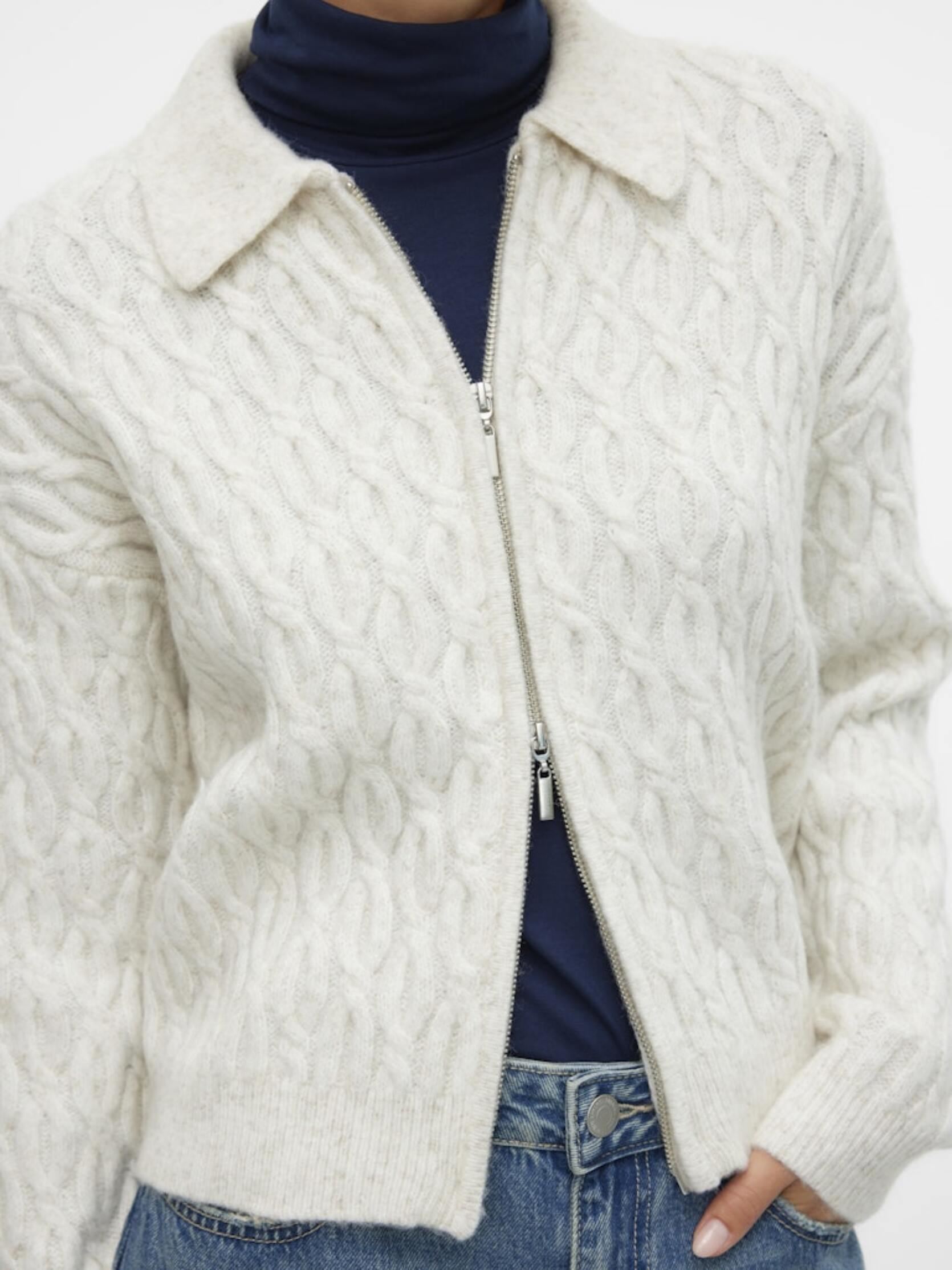 Vesten VMMEFFA LS ZIP CARDIGAN VMA dames beige Vero Moda Vesten VMMEFFA LS ZIP CARDIGAN VMA dames beige Birch