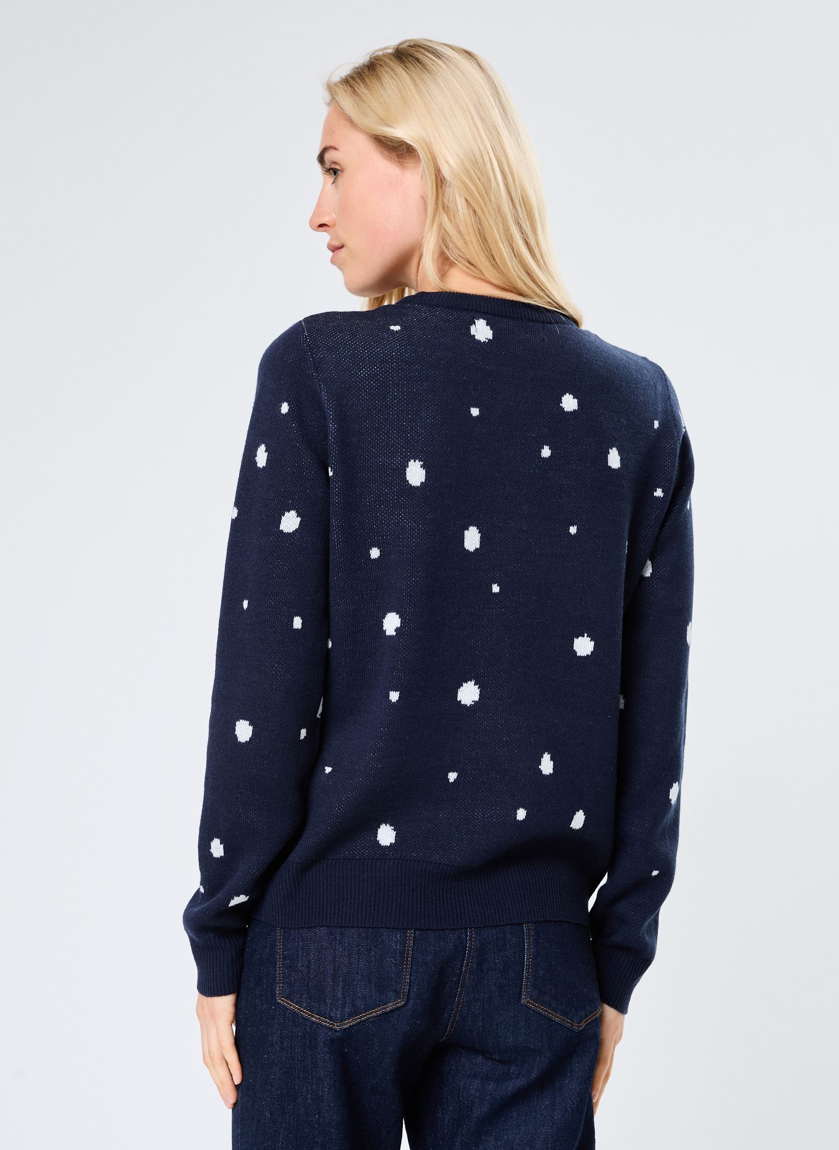Pulls VMNEWTINSEL LS O-NECK BLOUSE XMAS femme bleu Vero Moda Pulls VMNEWTINSEL LS O-NECK BLOUSE XMAS femme bleu Navy Blazer