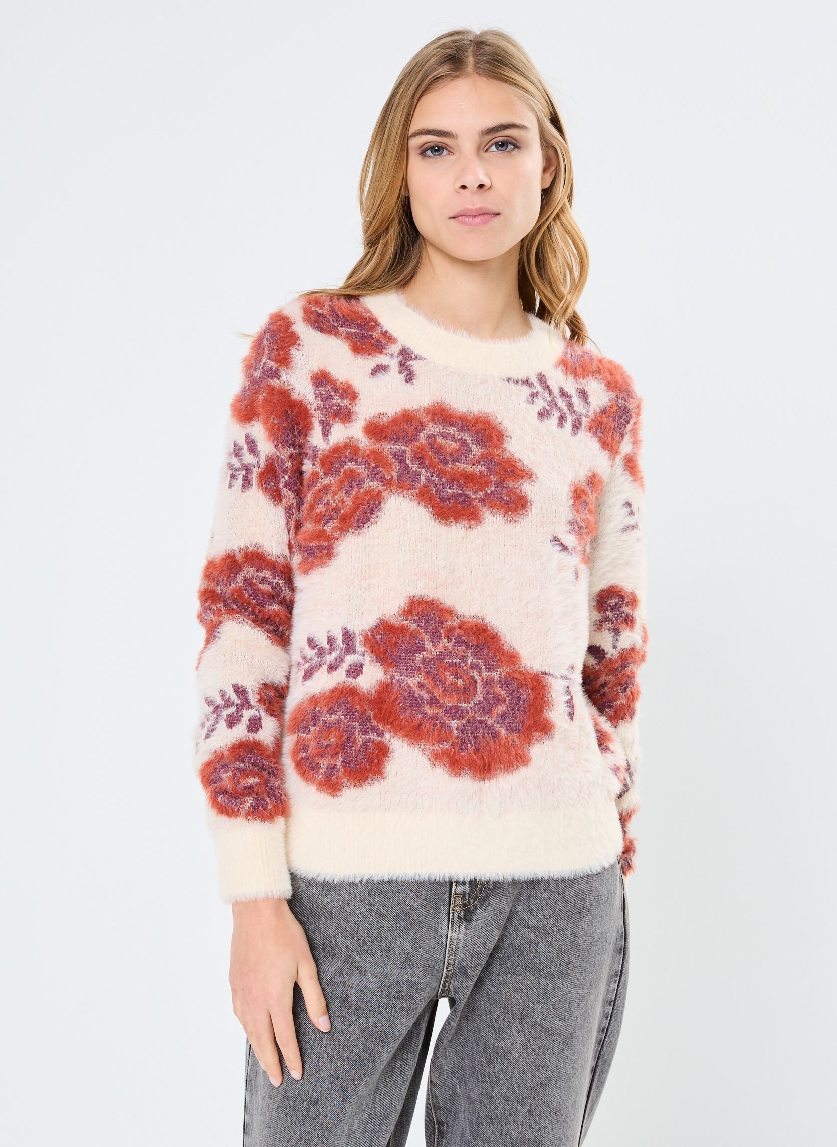 Vêtements Vero Moda VMPOILU NEWFLOWER LS ONECK PULLOVER FR pour Accessoires