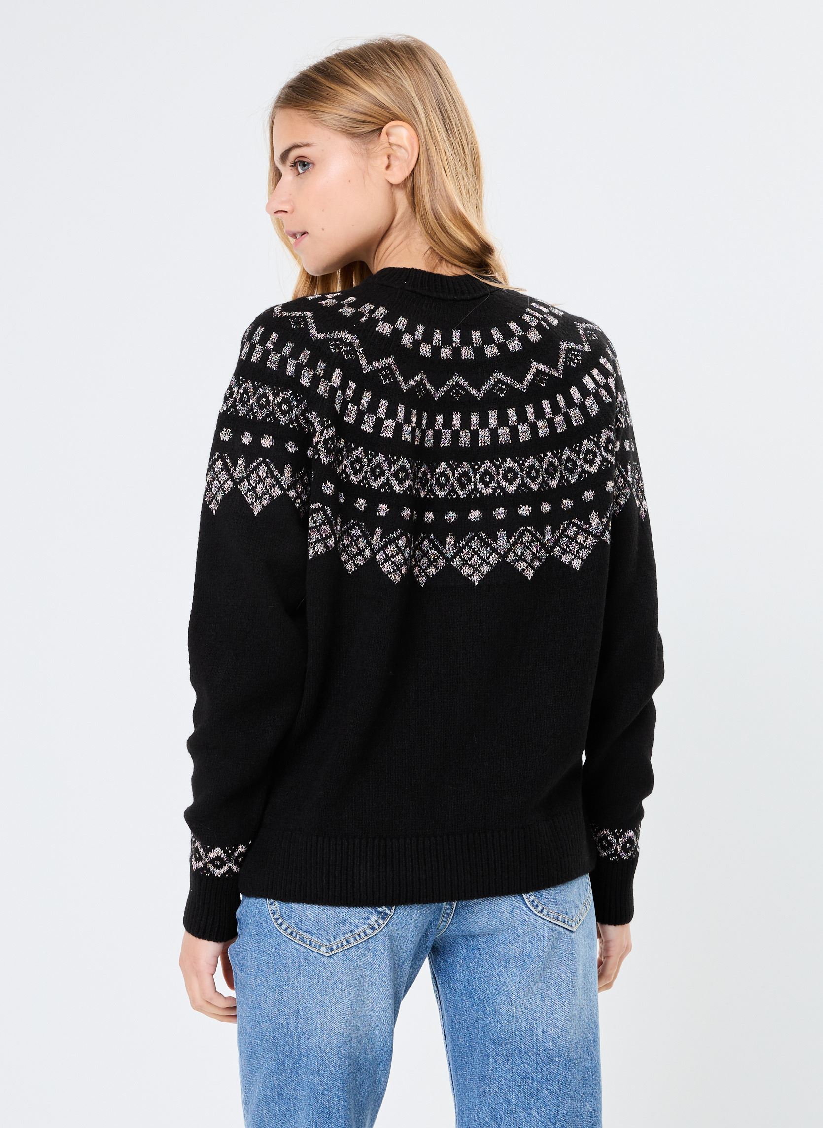 Pulls MONJACQUARD femme noir MADE BY Pulls MONJACQUARD femme noir IMP_JACQUARD NOEL LUREX_NOIR