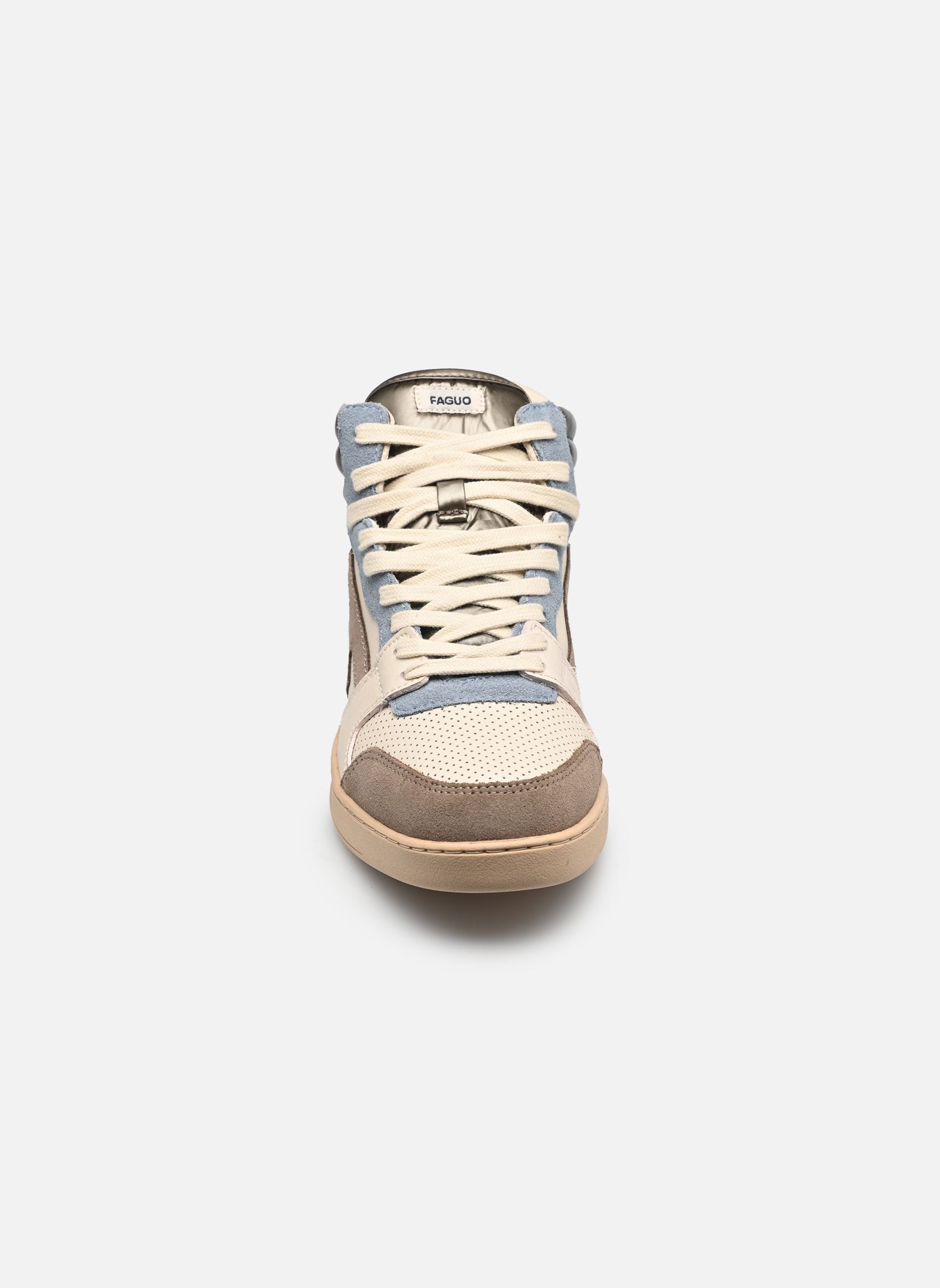 Baskets montantes HAZEL MID BASKETS LEATHER SUEDE W femme beige Faguo Baskets montantes HAZEL MID BASKETS LEATHER SUEDE W femme beige ECRU/LIGHT BLUE