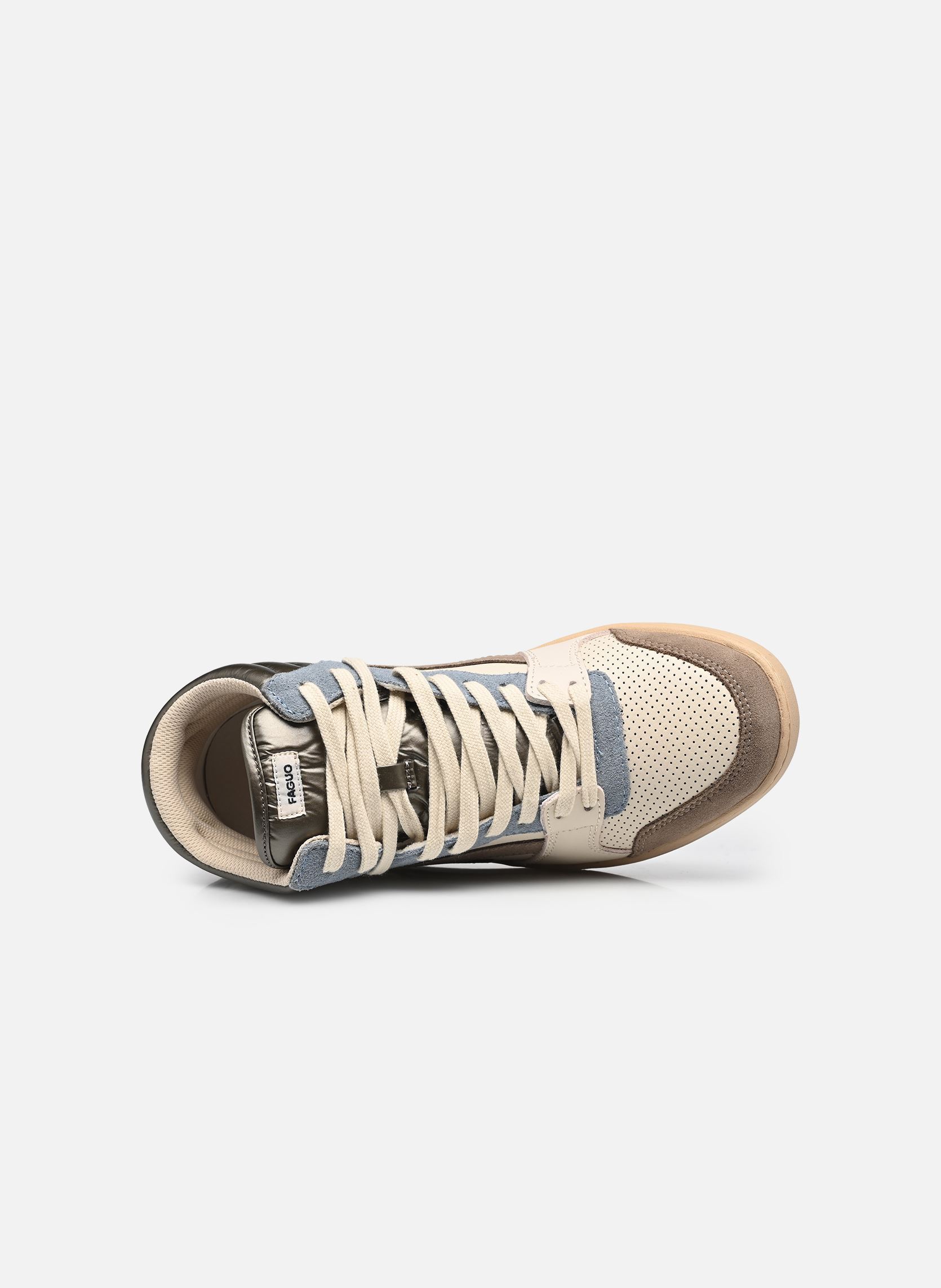 Baskets montantes HAZEL MID BASKETS LEATHER SUEDE W femme beige Faguo Baskets montantes HAZEL MID BASKETS LEATHER SUEDE W femme beige ECRU/LIGHT BLUE