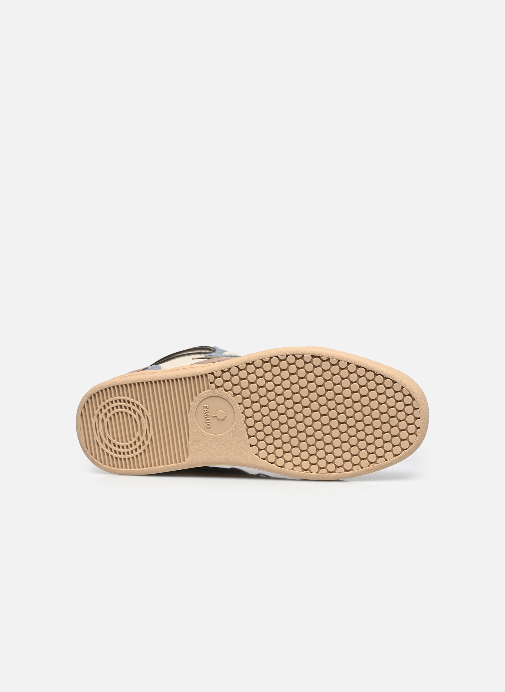 Baskets montantes HAZEL MID BASKETS LEATHER SUEDE W femme beige Faguo Baskets montantes HAZEL MID BASKETS LEATHER SUEDE W femme beige ECRU/LIGHT BLUE