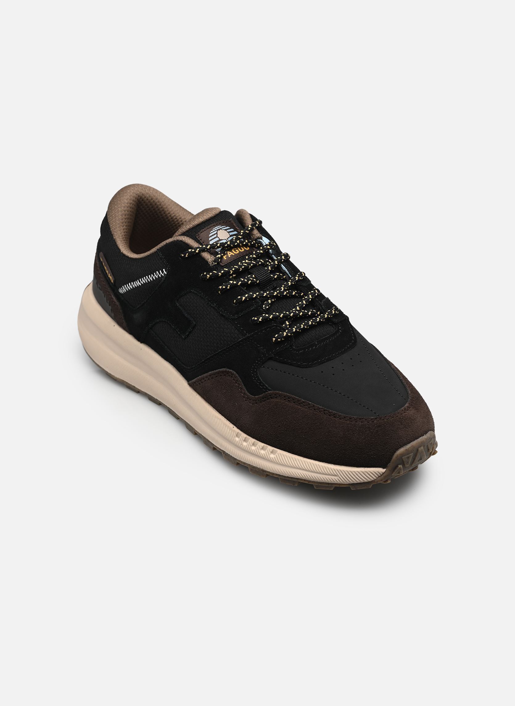 Baskets LIMWOOD RUNNING LEATHER SUEDE M homme noir Faguo Baskets LIMWOOD RUNNING LEATHER SUEDE M homme noir Black/Dark Brown