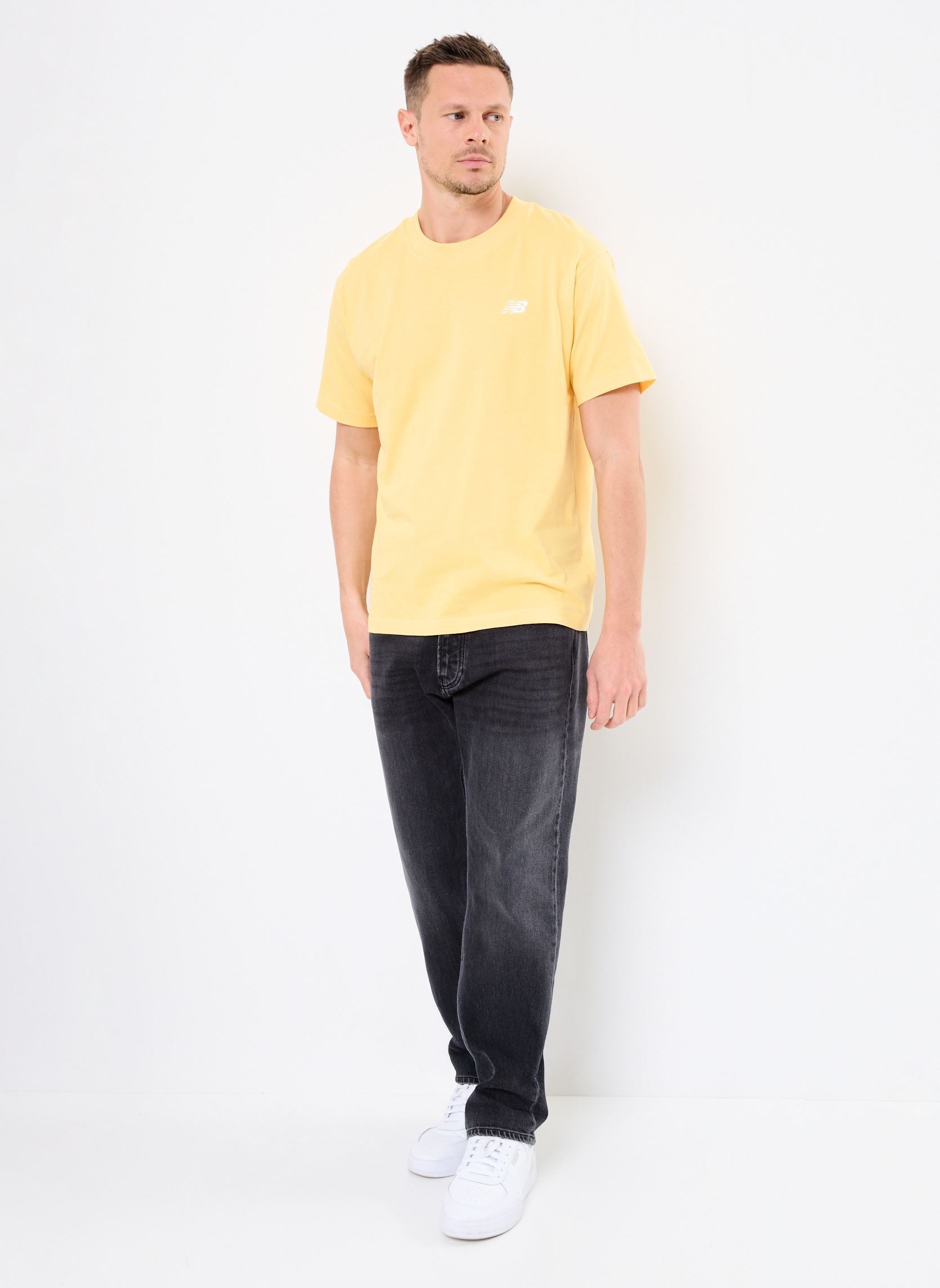 Tee-shirts manches courtes Sport Essentials Cotton T-Shirt homme orange New Balance Tee-shirts manches courtes Sport Essentials Cotton T-Shirt homme orange Clementine