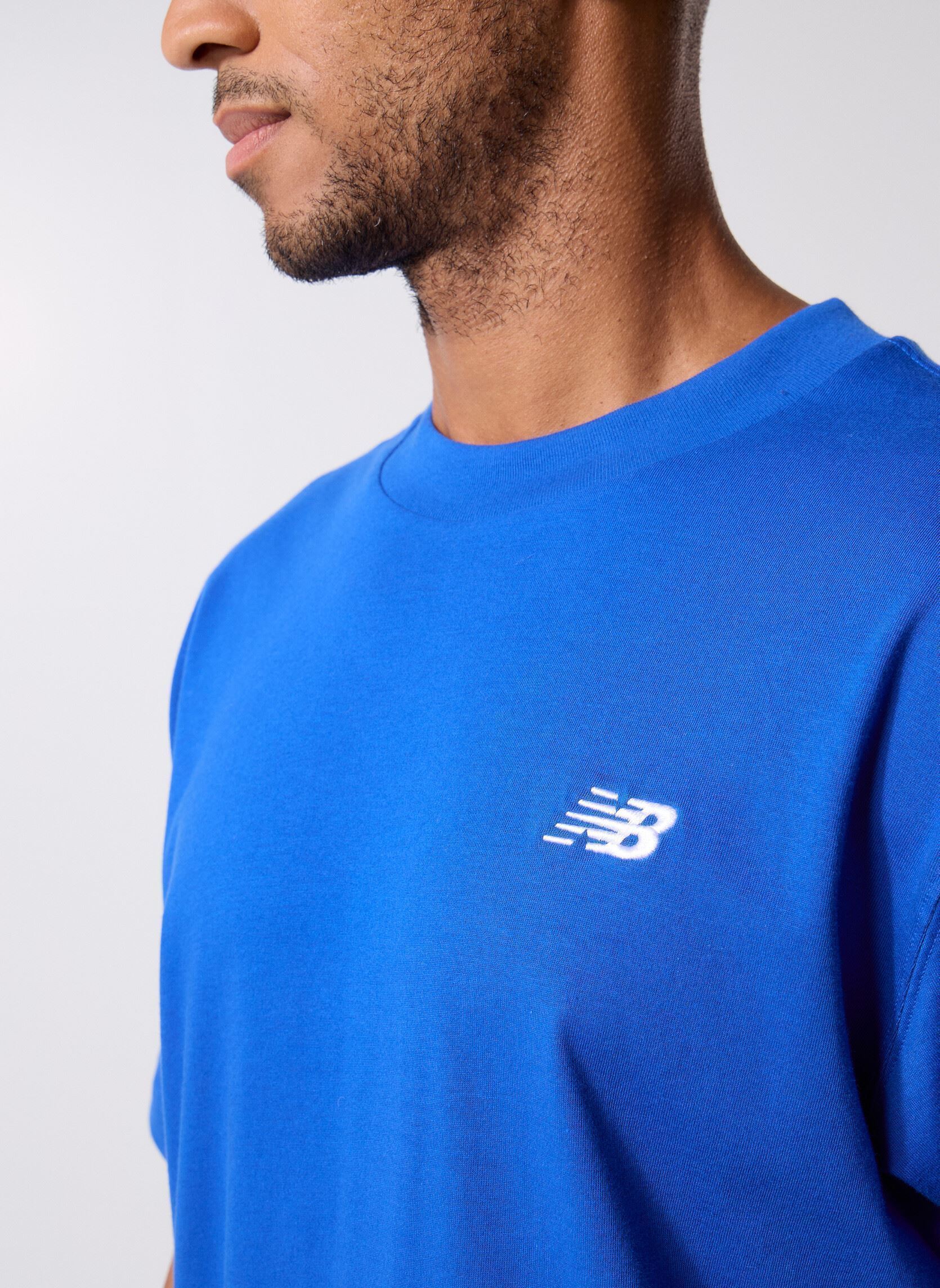 Tee-shirts manches courtes Sport Essentials Cotton T-Shirt homme bleu New Balance Tee-shirts manches courtes Sport Essentials Cotton T-Shirt homme bleu Blue Gemstone