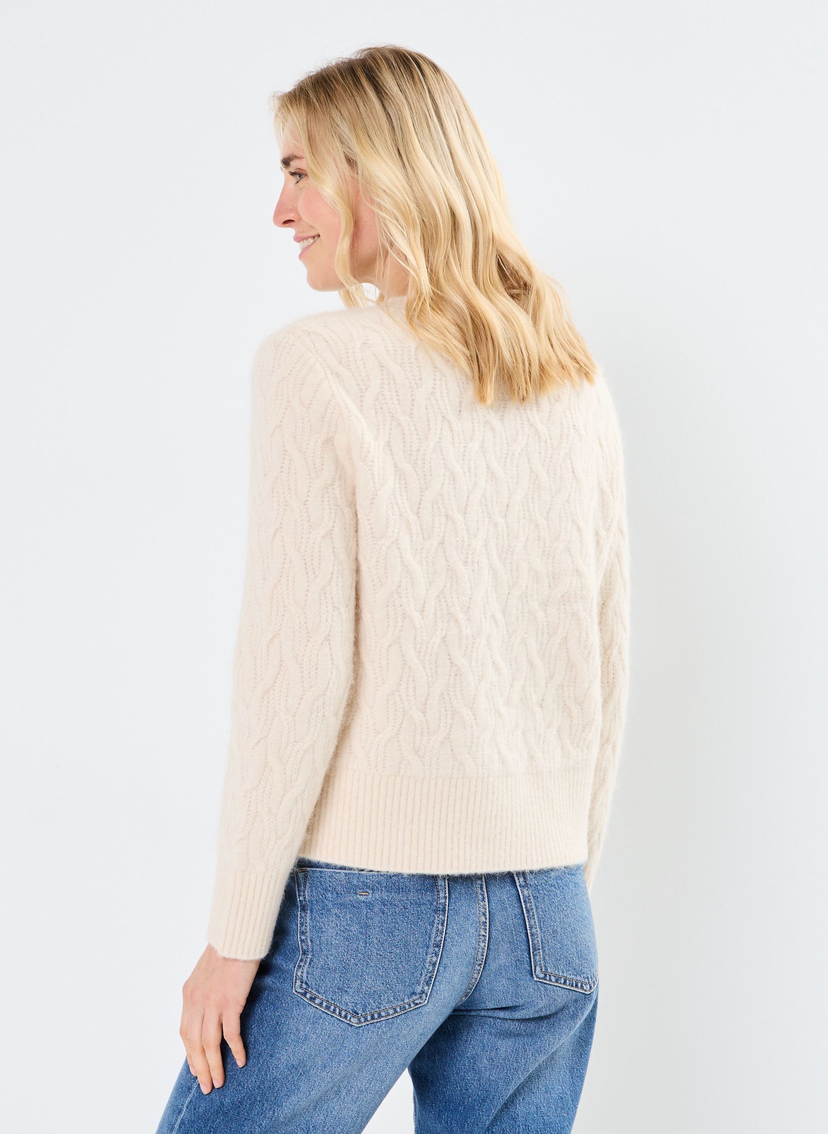 Gilets MYRTILLE laine femme beige Georgia Rose Gilets MYRTILLE laine femme beige Craie