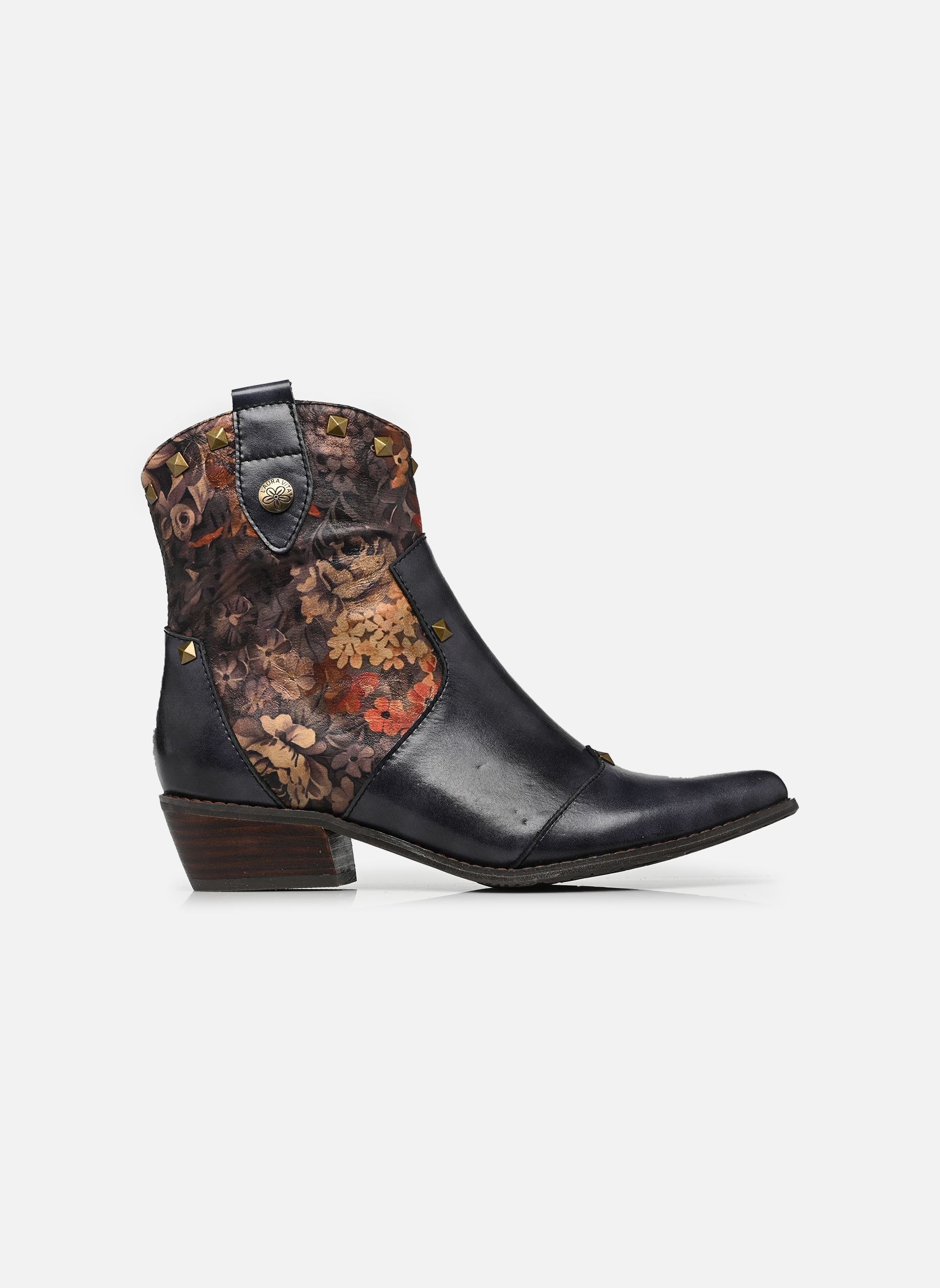 Bottines santiags HICNIO 20 femme gris Laura Vita Bottines santiags HICNIO 20 femme gris ANTHRACITE